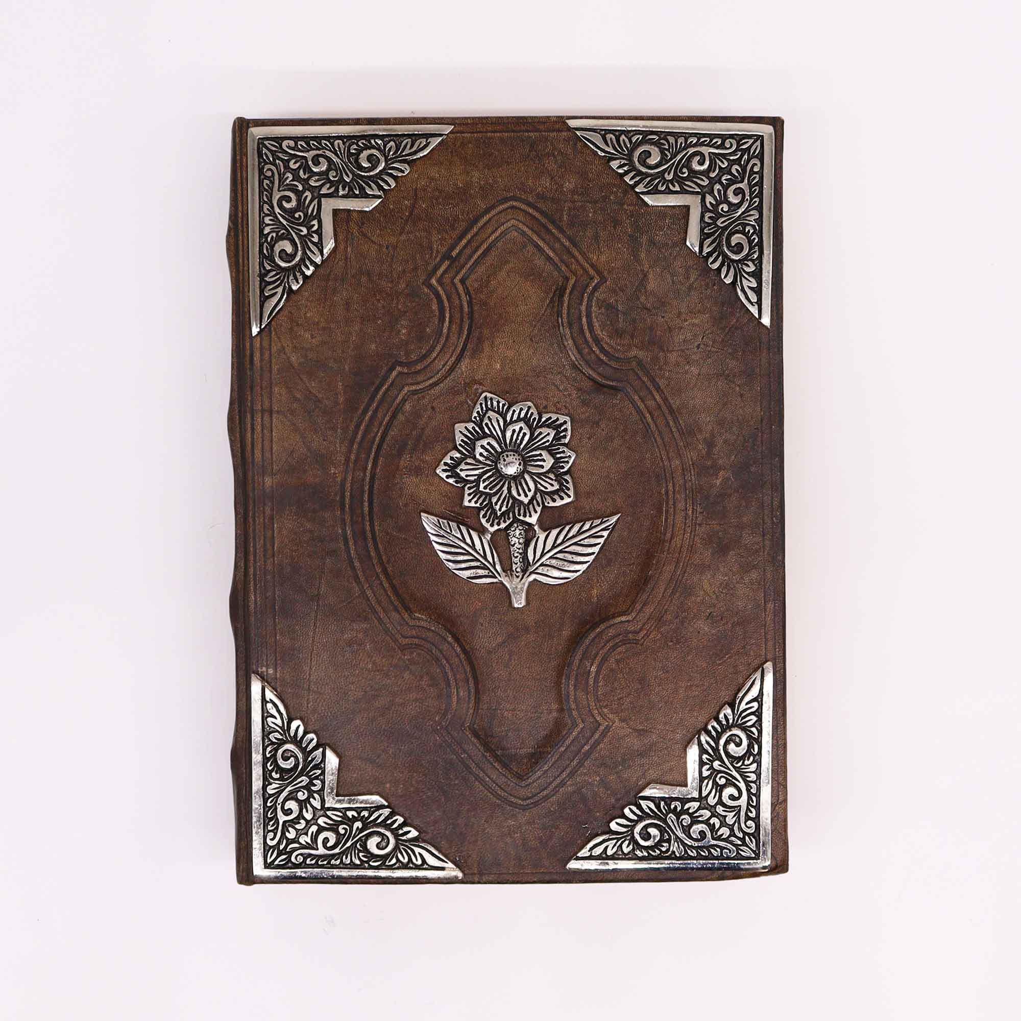 Heafty Red Tan Book - Zinc Rose Decor - 200 Deckle Edges Pages - 26x18cm - Image 5