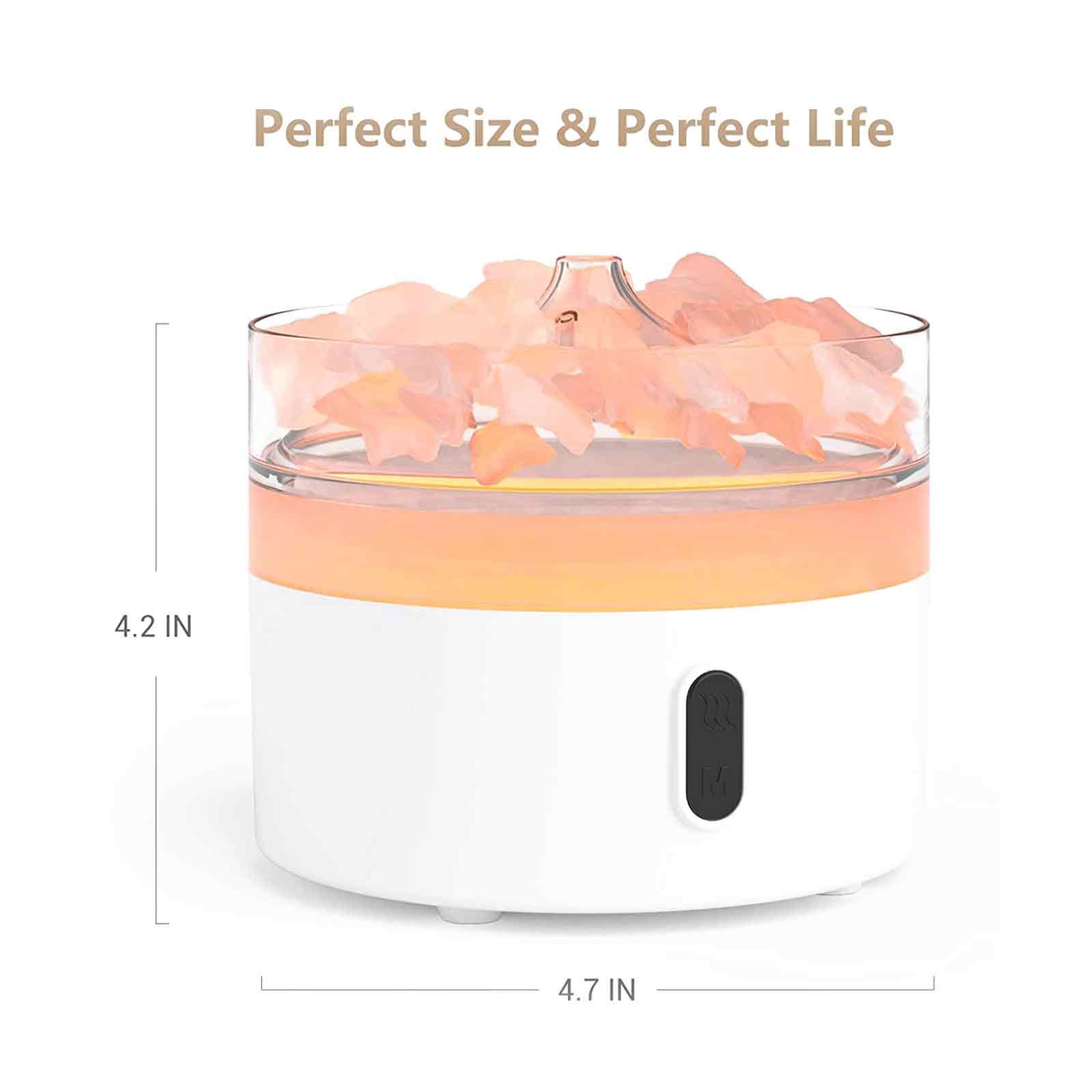 Himalayan Salt Aroma Diffuser - Night Light - USB-C - Flame Effect ( salt included) - Image 3