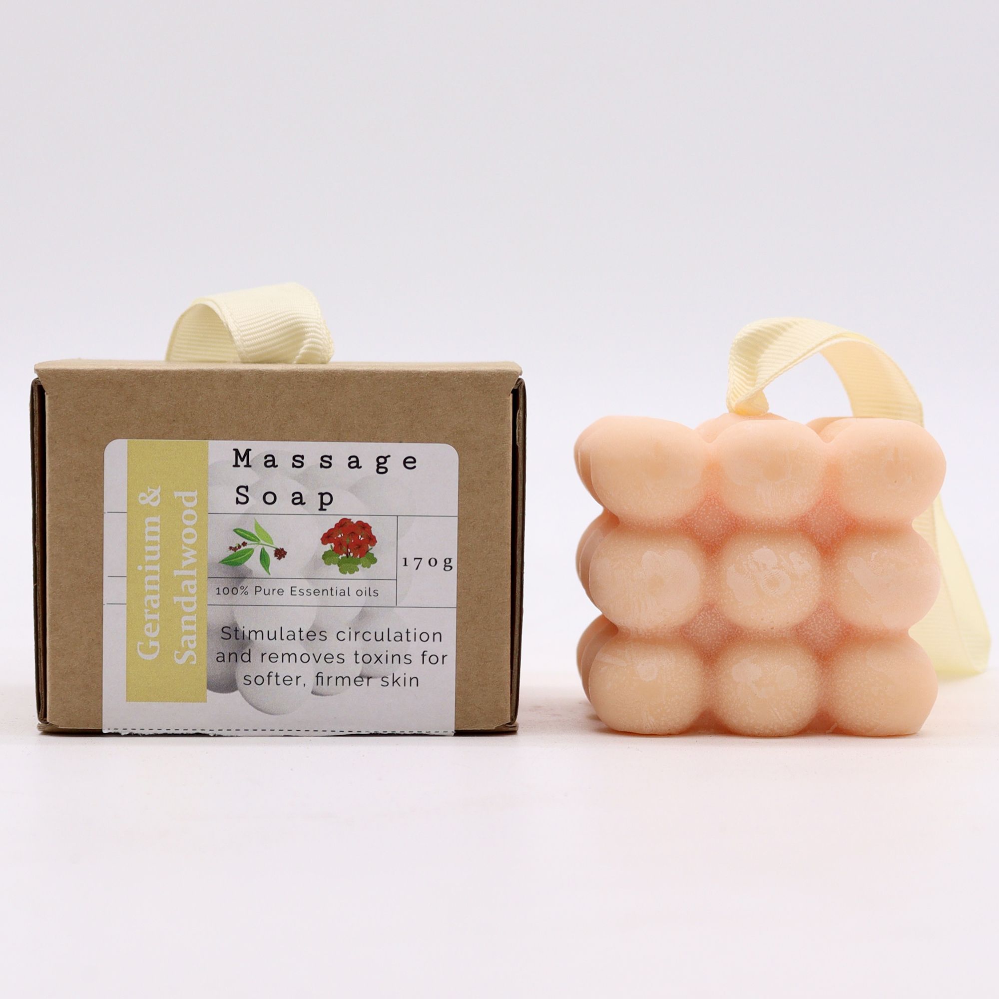 Boxed Single Massage Soaps - Geranium & Sandalwood - Image 3