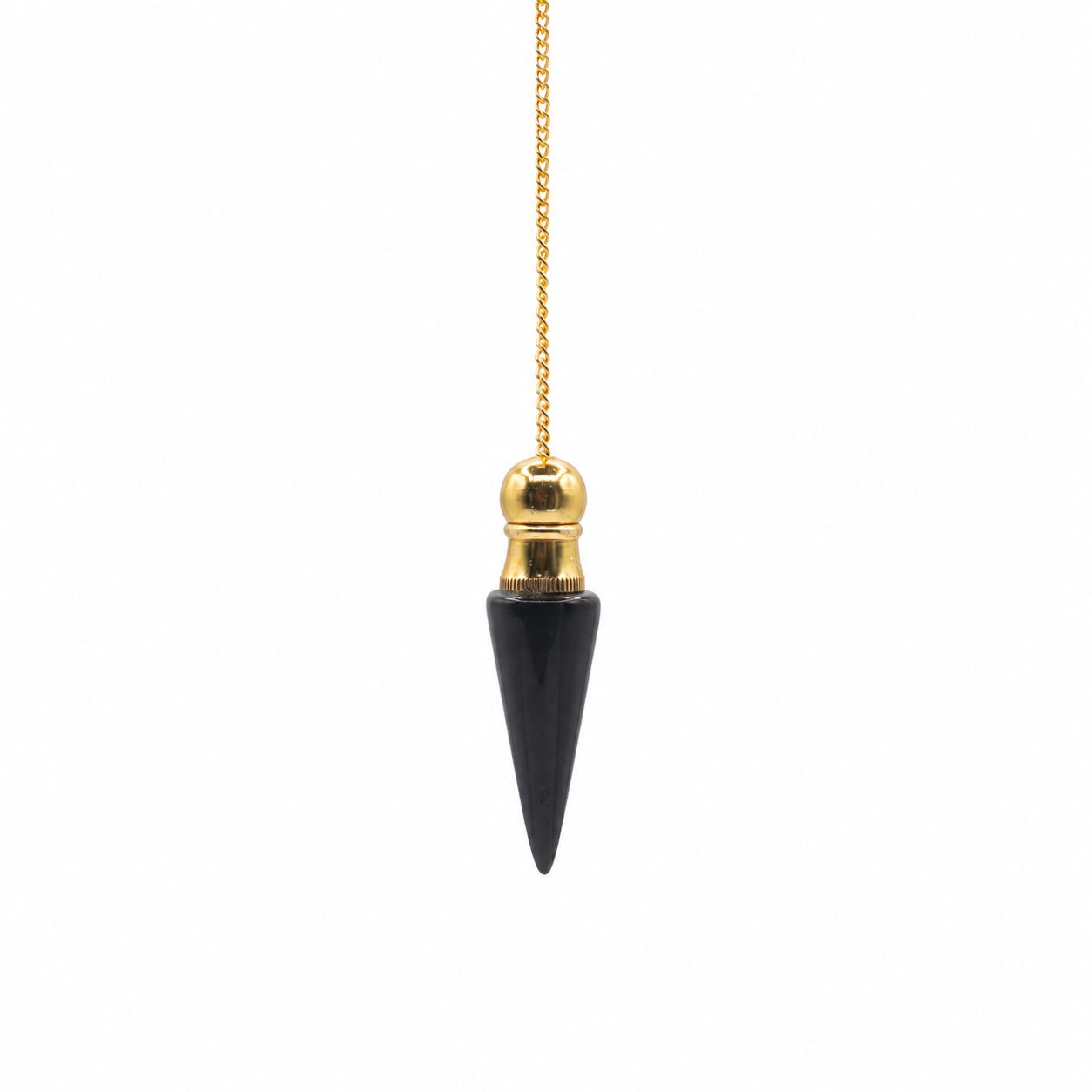 Secret Cavity Discovery of Truth Pendulum - Black Agate - Gold Plated - Image 2