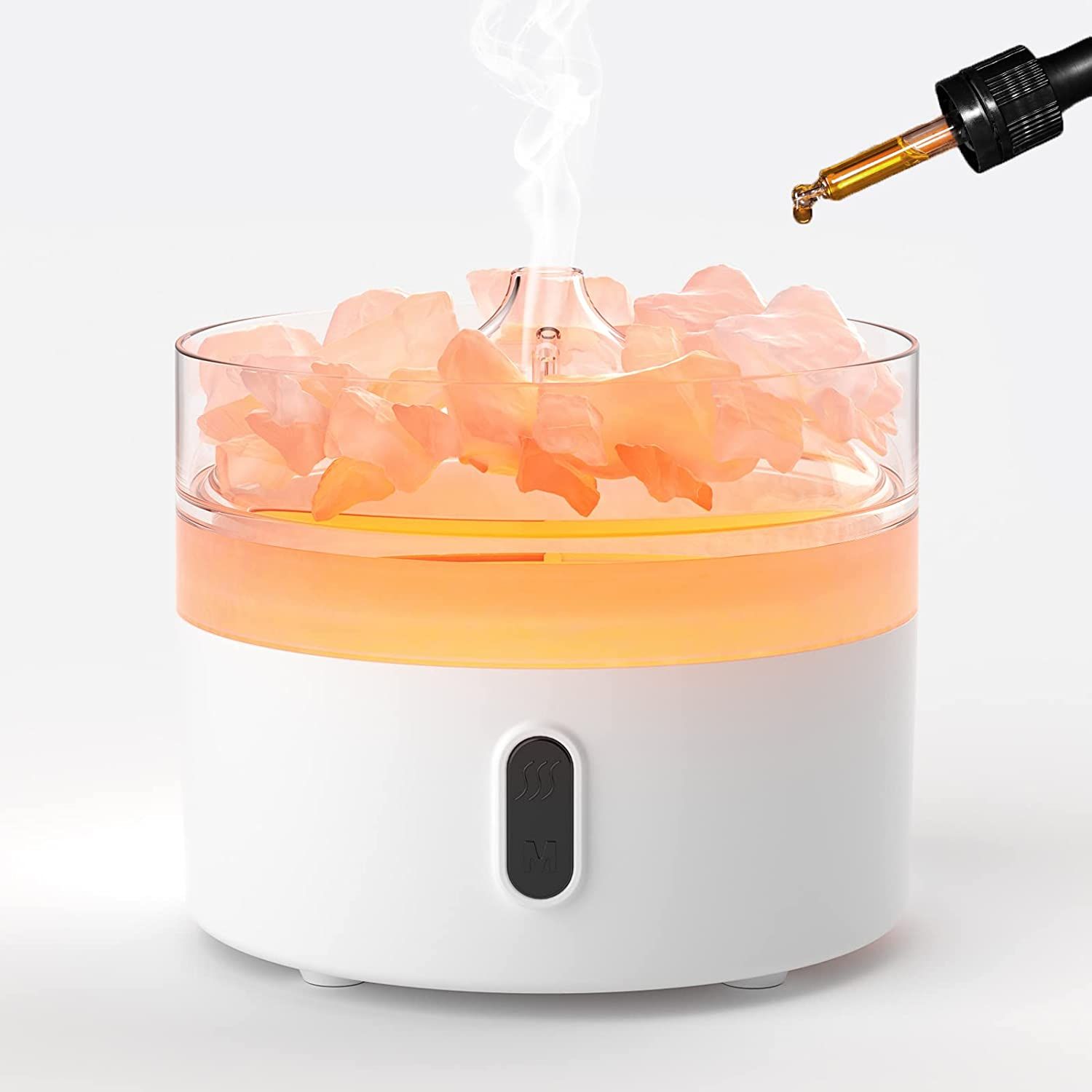 Himalayan Salt Aroma Diffuser - Night Light - USB-C - Flame Effect ( salt included) - Image 2