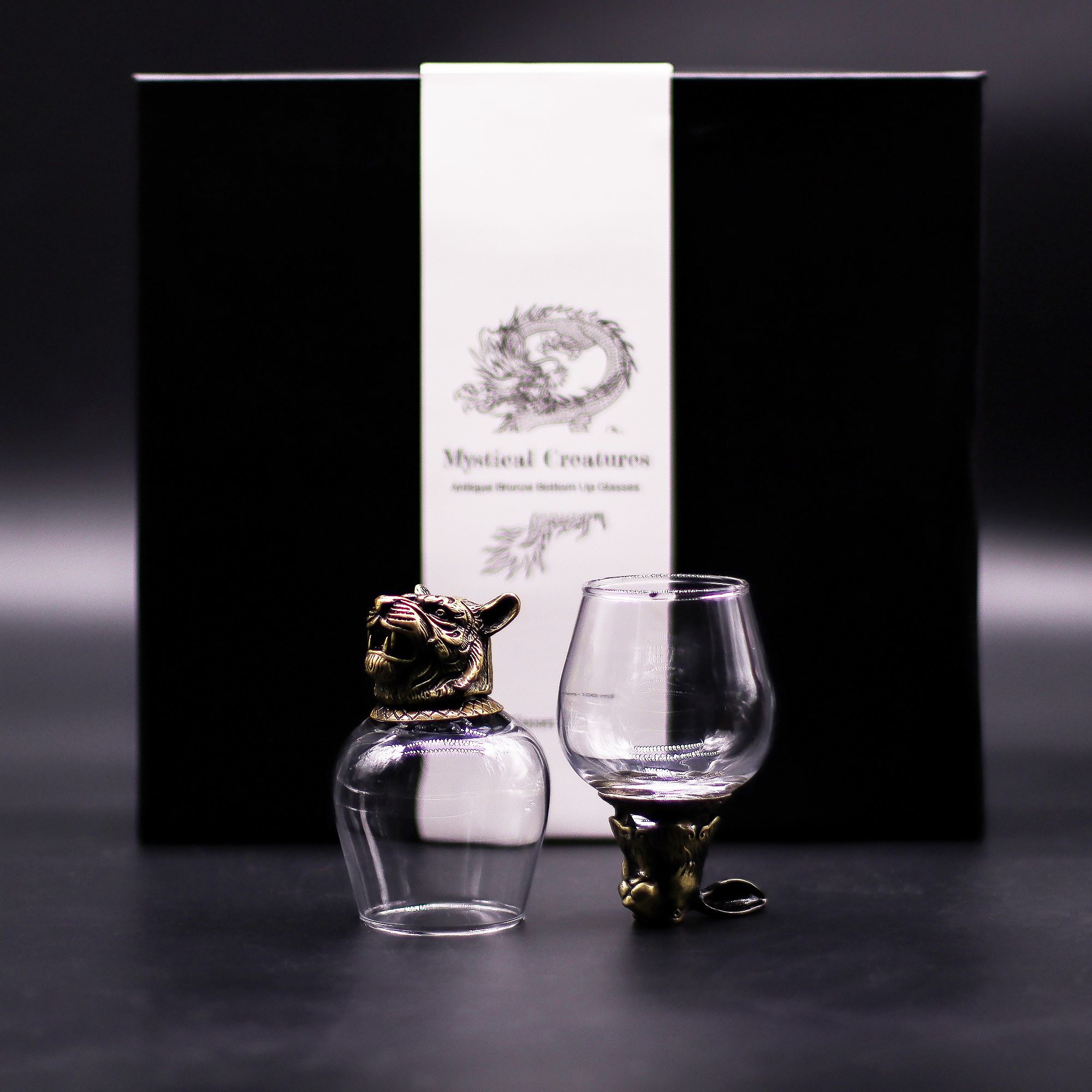 Gift Set of 6 Glasses (100ml) - Mystical Creatures - Antique Bronze - Image 9