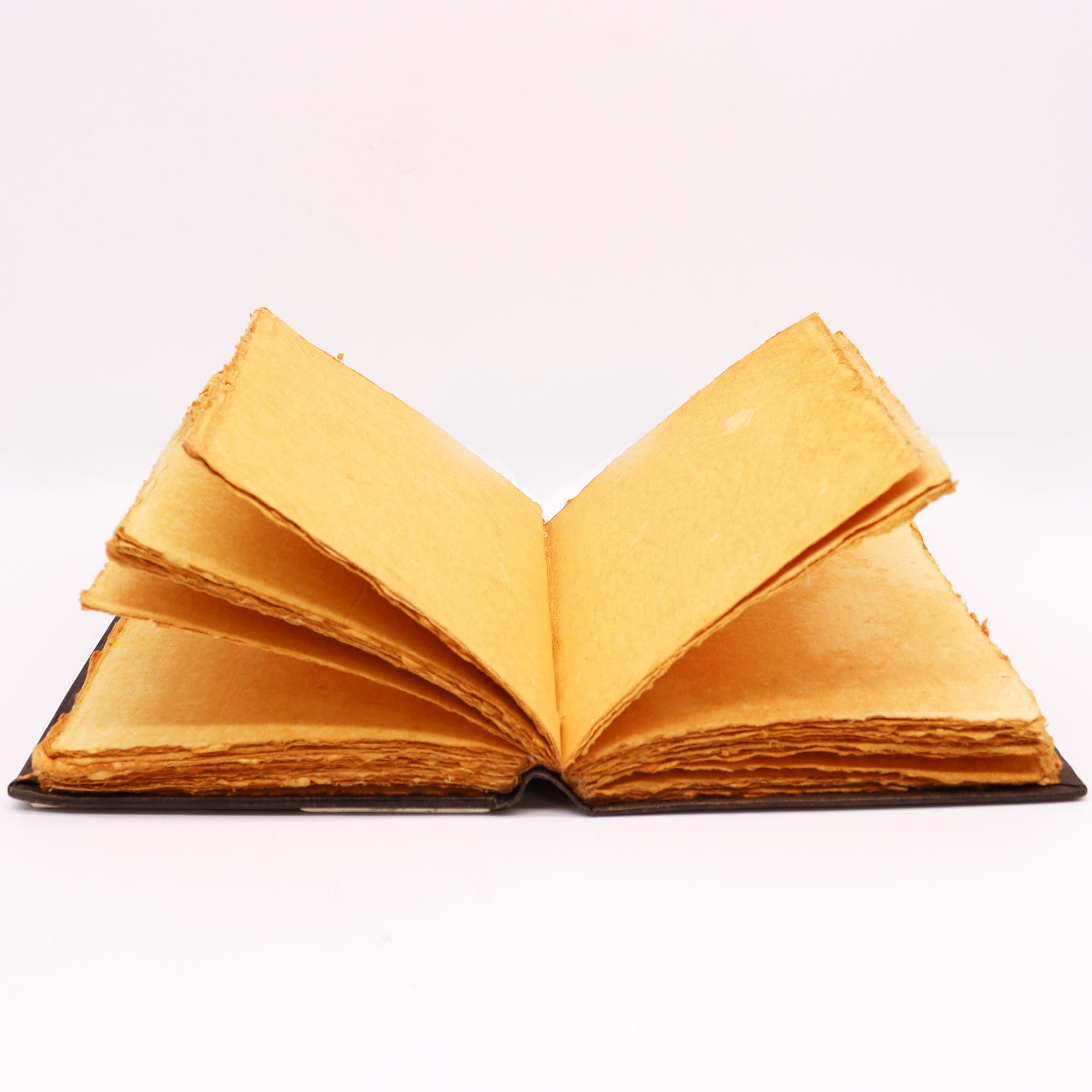 Heafty Brown Tan Book - Zinc Pentagon Decor - 200 Deckle Edges Pages - 26x18cm - Image 5