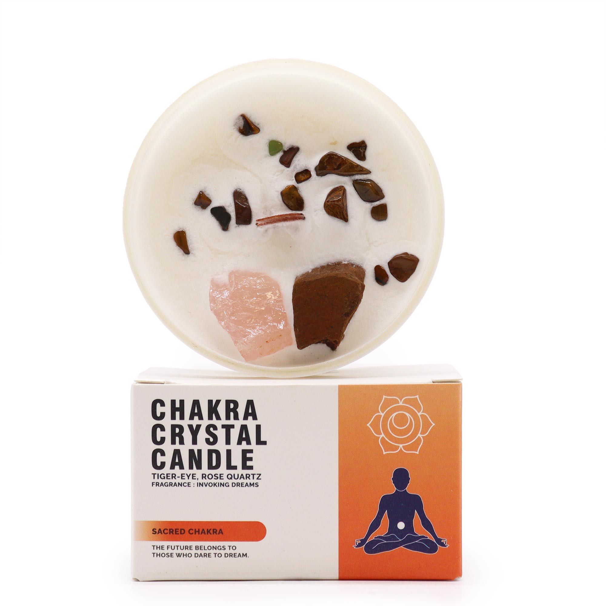 Chakra Crystal Candles - Sacred Chakra - Image 4