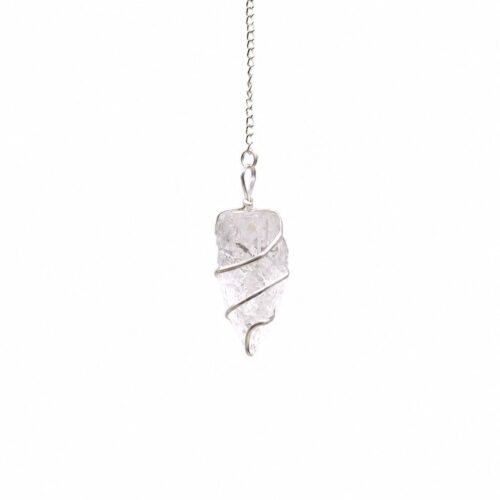 Raw Gemstone Pendulum - Rock Quartz