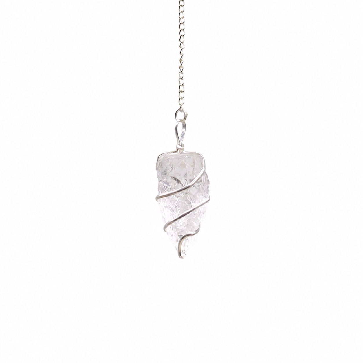 Raw Gemstone Pendulum - Rock Quartz