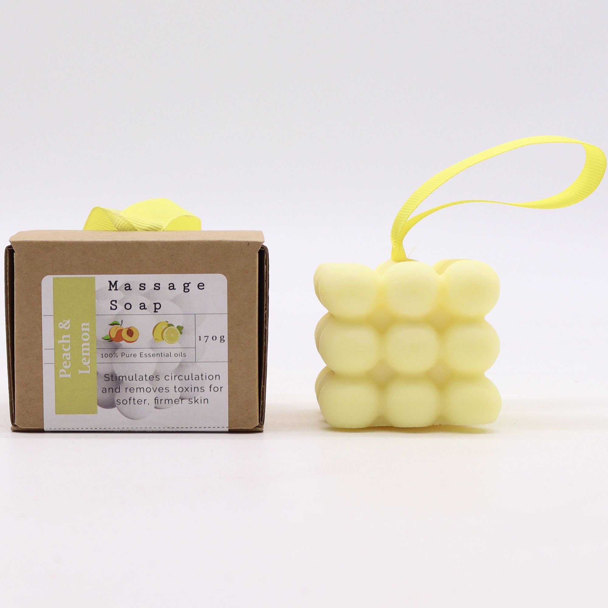 Boxed Single Massage Soaps - Peach & Lemon - Image 3