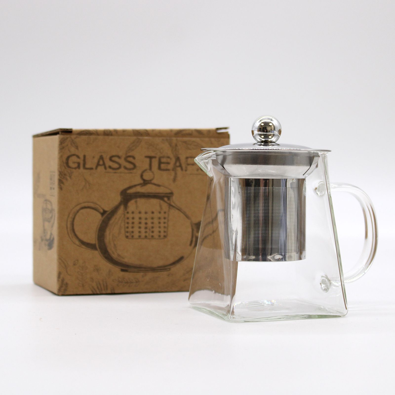 Glass Infuser Teapot - Tower Shape - 350ml - Image 7