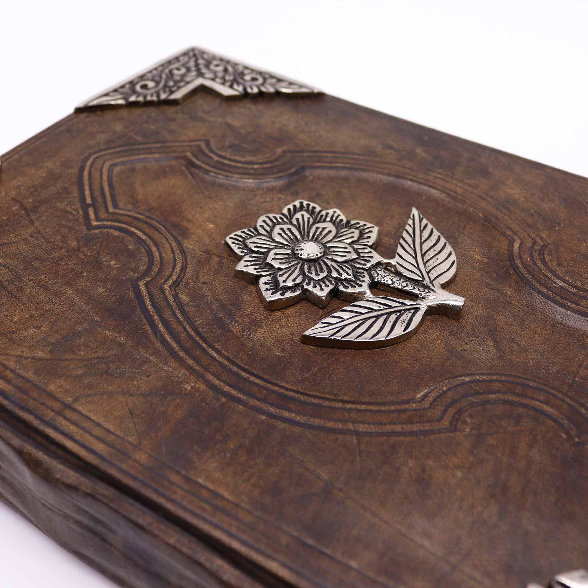 Heafty Red Tan Book - Zinc Rose Decor - 200 Deckle Edges Pages - 26x18cm - Image 2