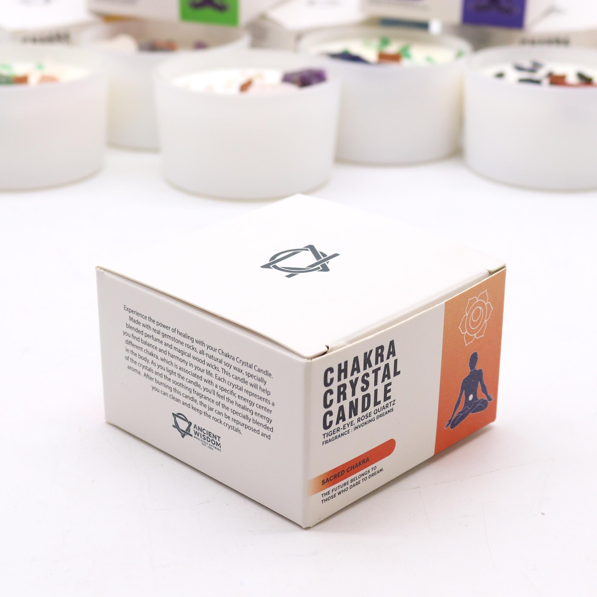 Chakra Crystal Candles - Sacred Chakra - Image 7