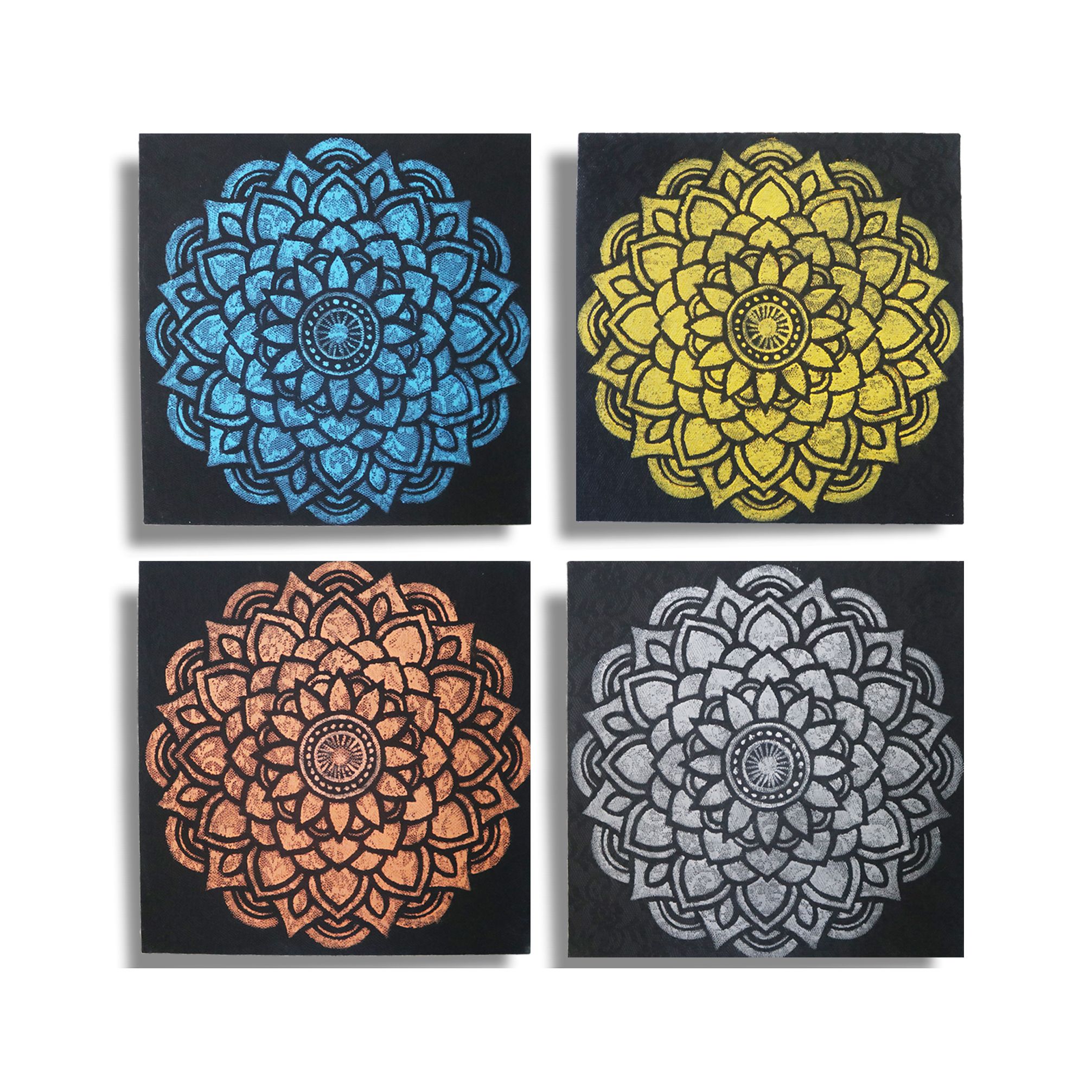 Set of 4 Mandala Brocade Detail 30x30cm - Image 2