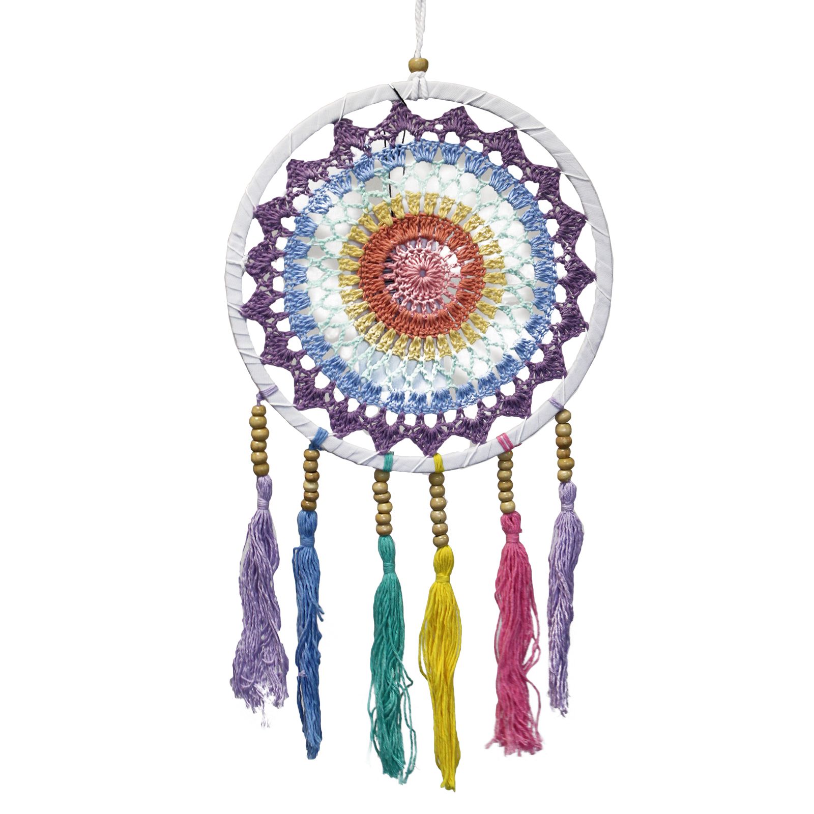 Small Dreamcatcher (22x56cm) - Pastel Rainbow - Image 2