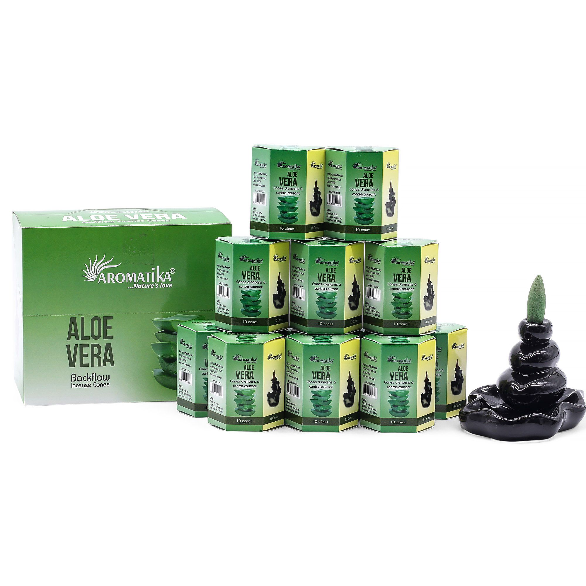 Pack of 10 Masala Backflow Incense - Aloe Vera - Image 6
