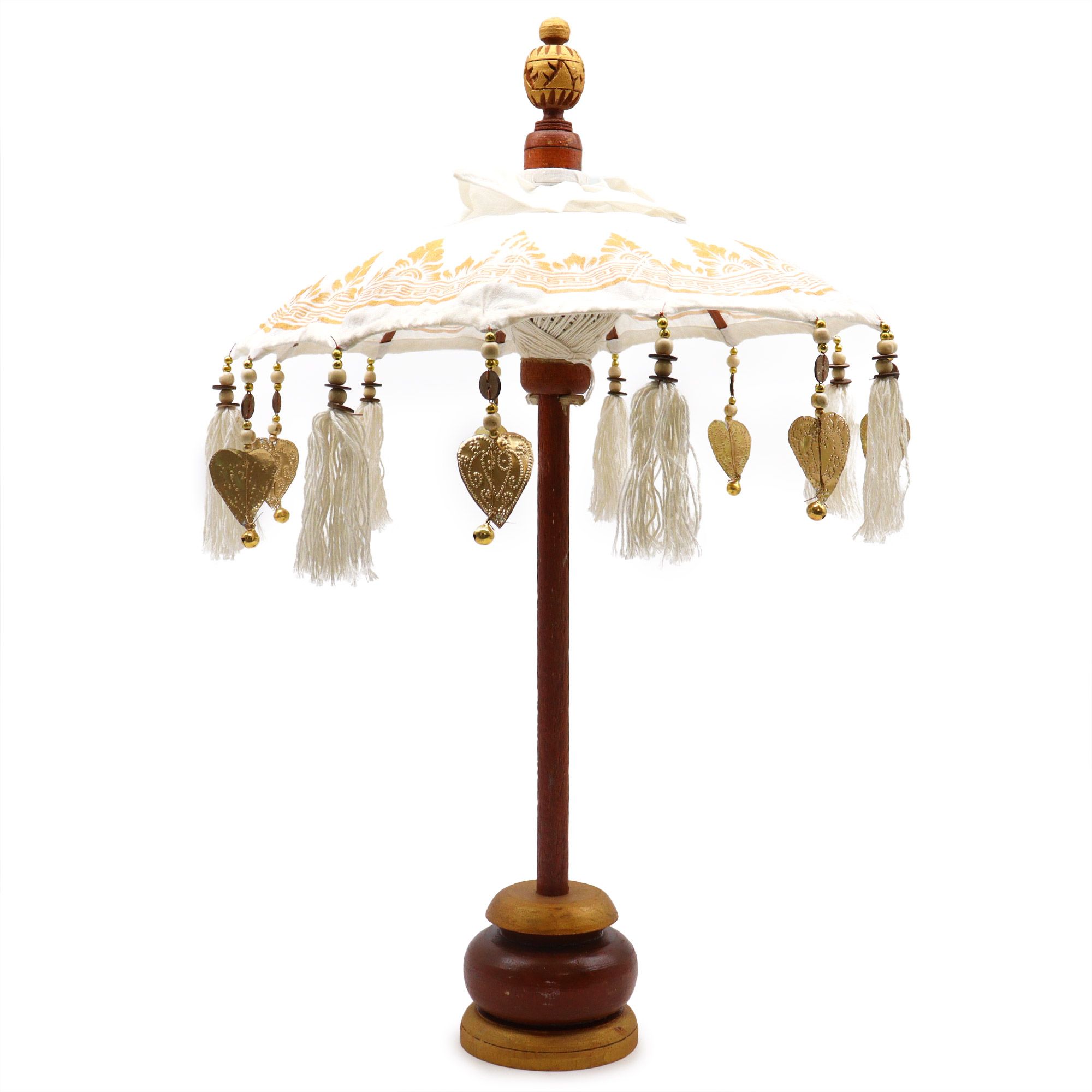 Bali Home Decor Parasol - Canvas - Gold Decor- 40cm - Image 6