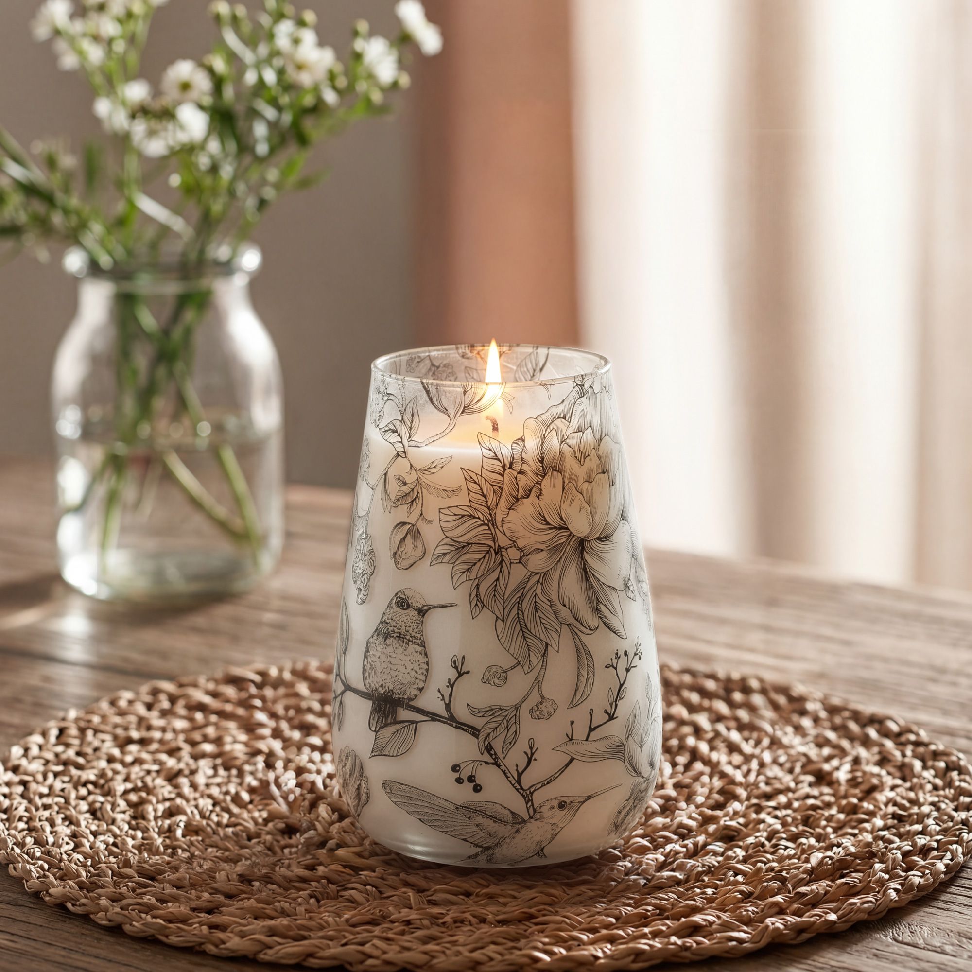 Tall Glass Jar Candles - Drawn by Flame - Image 2
