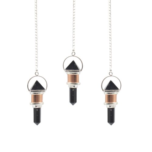 The Night Watcher- Combo Piece Copper Pendulum -  Obsidian