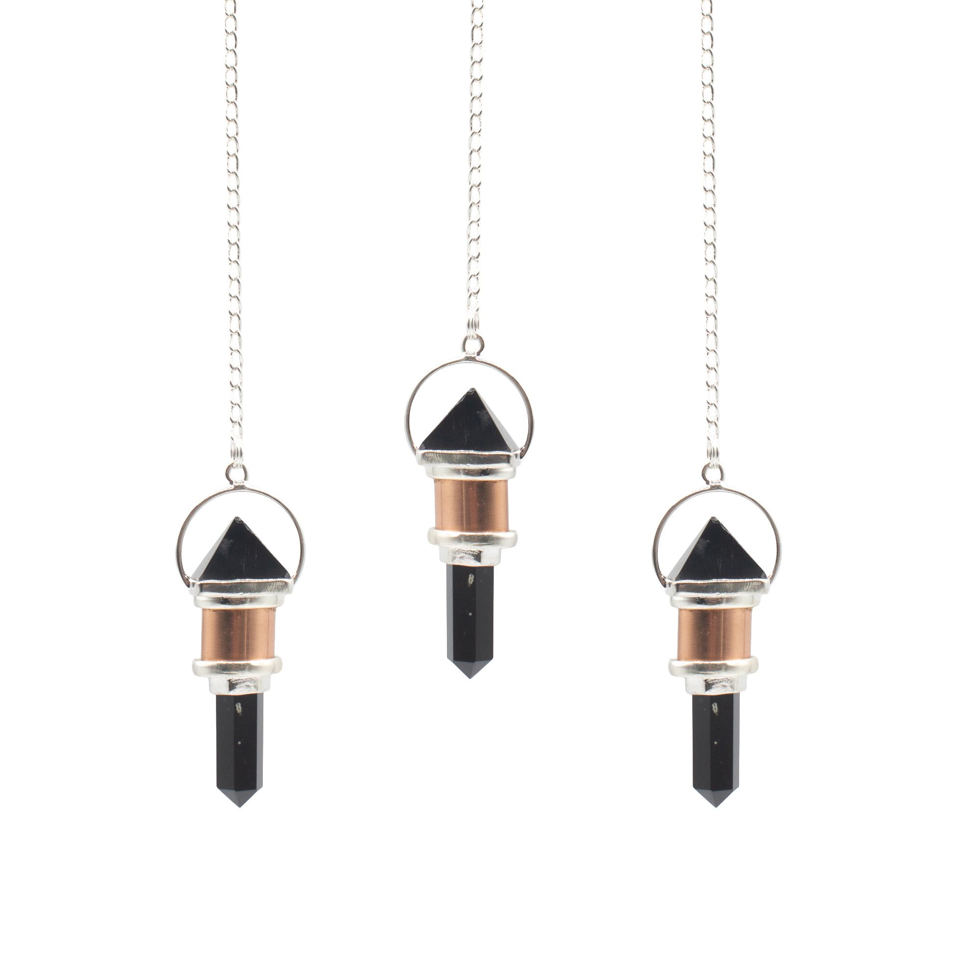 The Night Watcher- Combo Piece Copper Pendulum - Obsidian