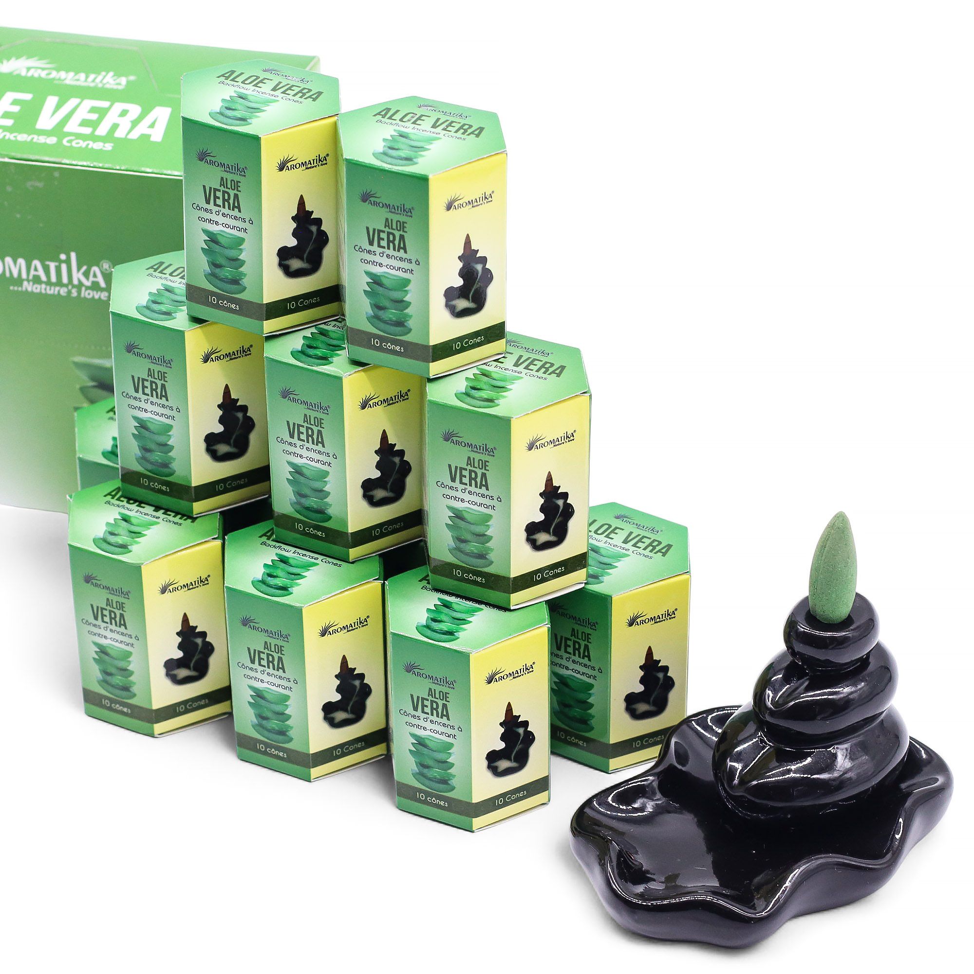 Pack of 10 Masala Backflow Incense - Aloe Vera - Image 7