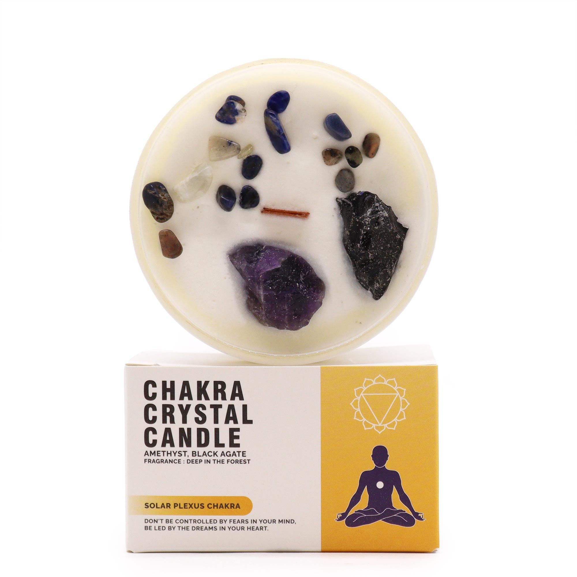 Chakra Crystal Candles - Solar Plexus Chakra - Image 2