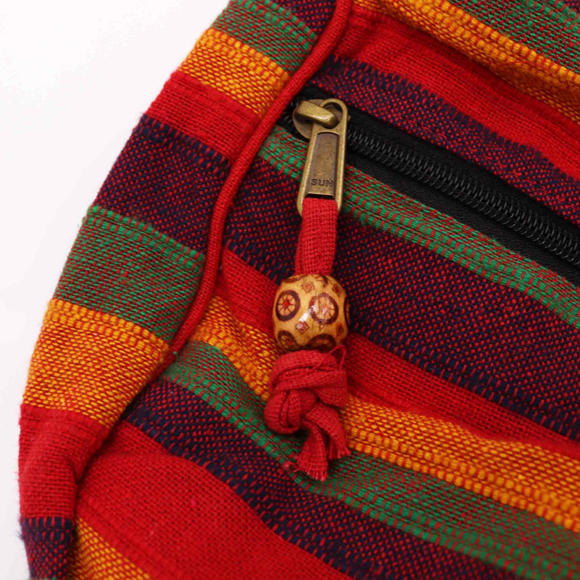 Lrg Nepal Sling Bag (Adjustable Strap) - Sunset Reds - Image 2