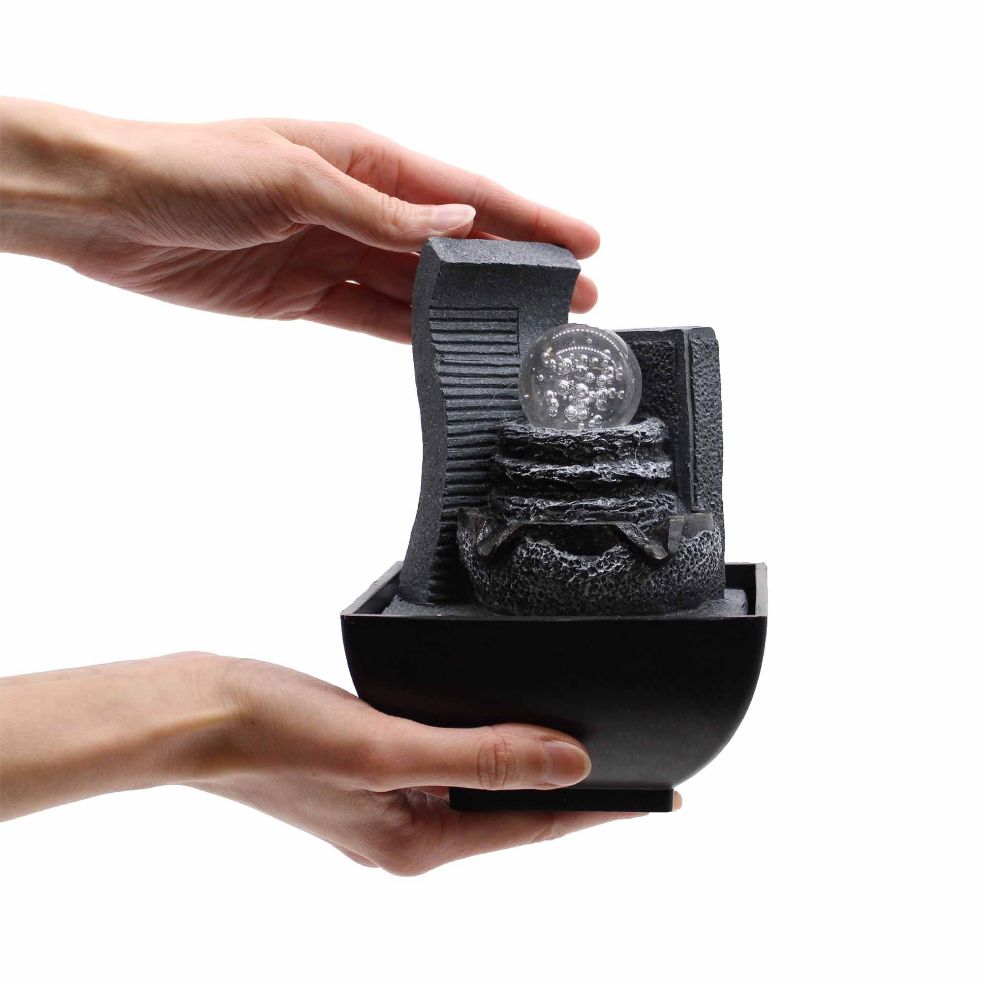 Tabletop Water Feature - 18cm - Cascading Rock Formation - Image 2