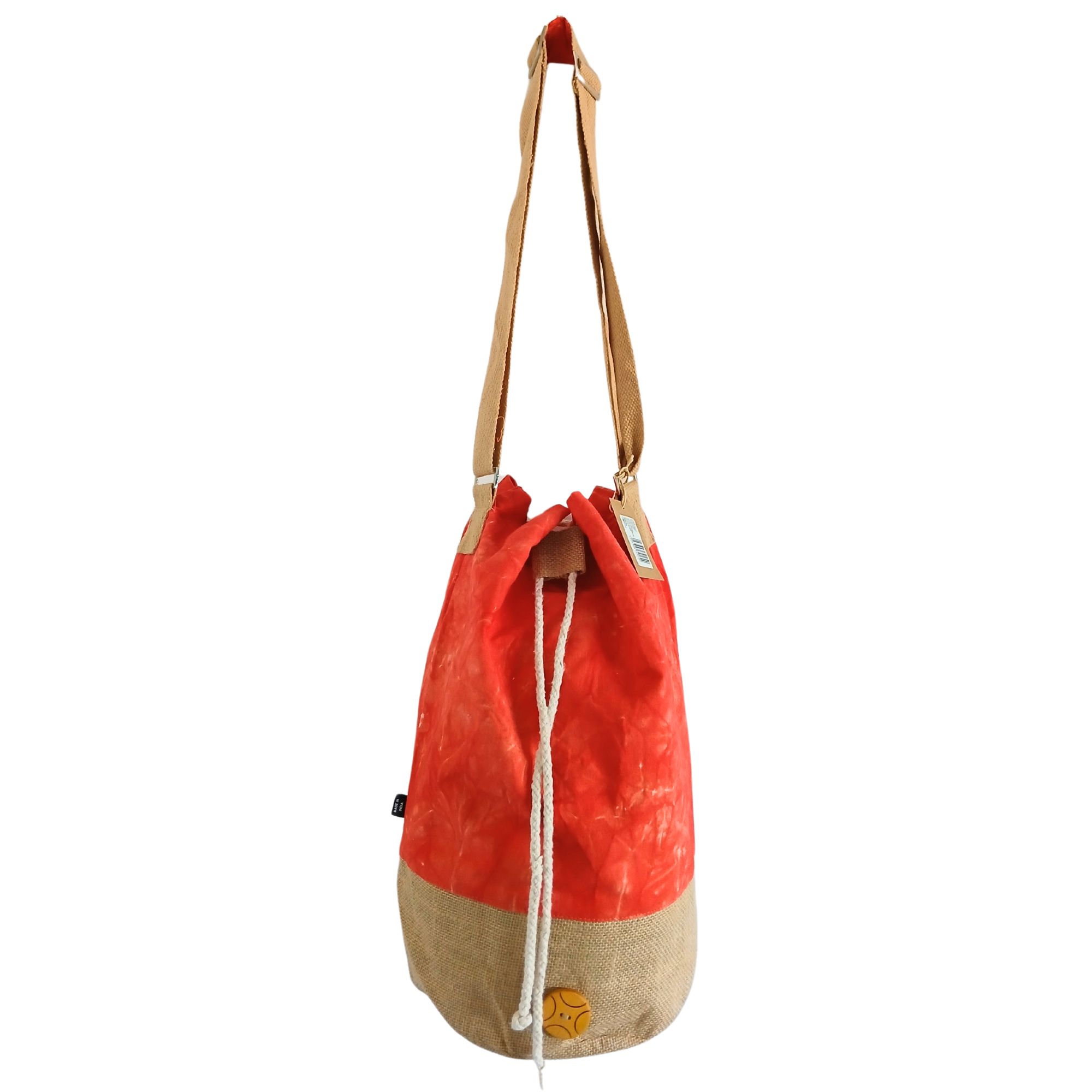 All Natural Backpack - Orange Stonewash - Namaste Hand - Image 3