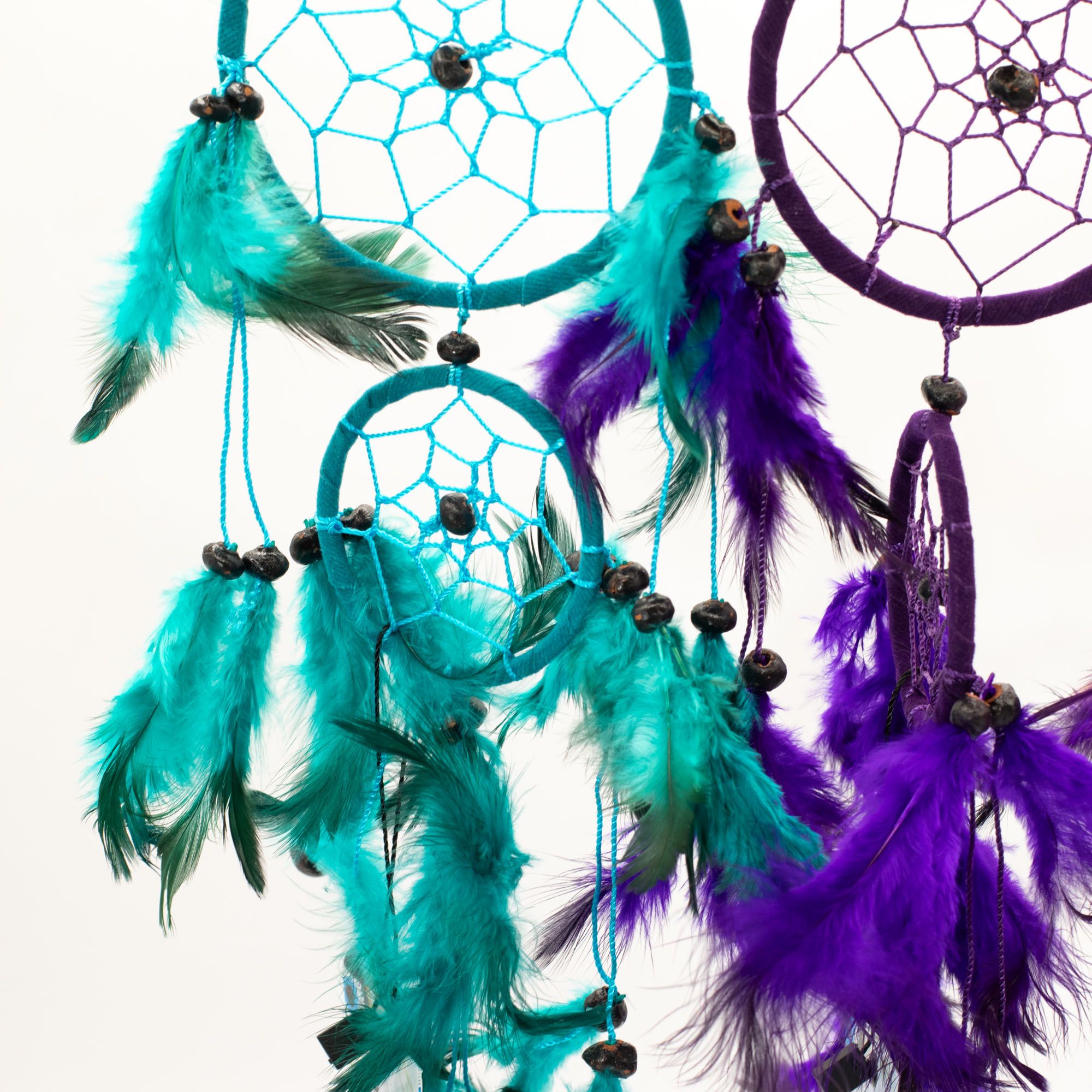 Bali Dreamcatchers - Medium Round - Turq/Pink/Purp - Image 10