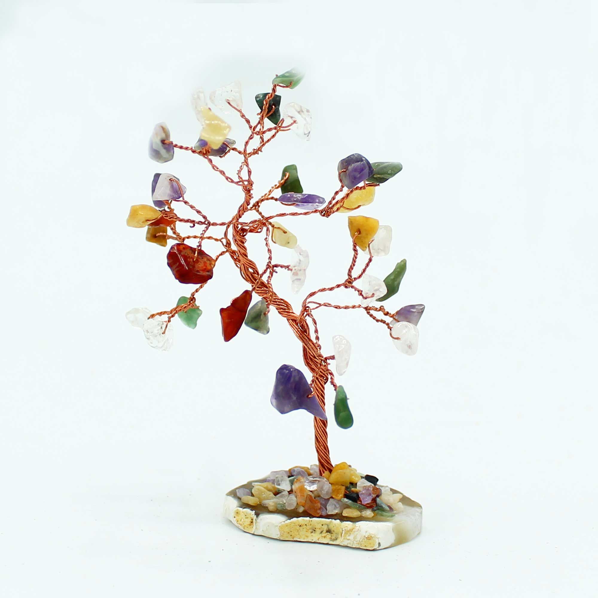 Gemstone Tree - Multi Stones on Natural Agate Base (35 stones) - Image 3