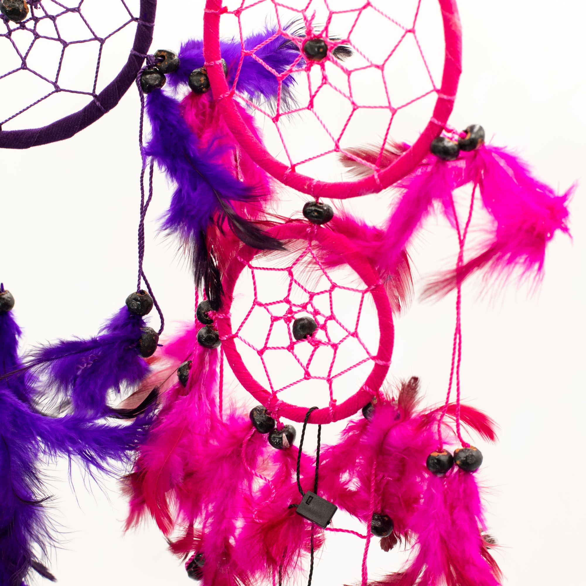 Bali Dreamcatchers - Medium Round - Turq/Pink/Purp - Image 4