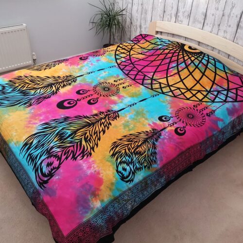 Double Cotton Bedspread + Wall Hanging - Dreamchatcher
