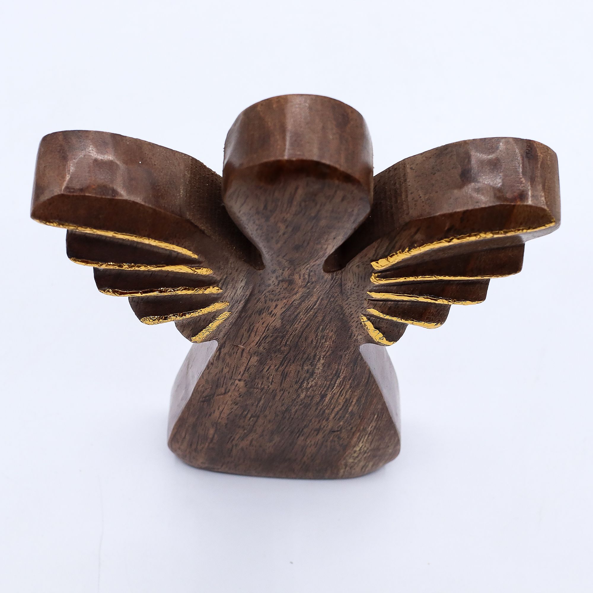 Large Mango Wood Angel - Gold Decor - Image 7