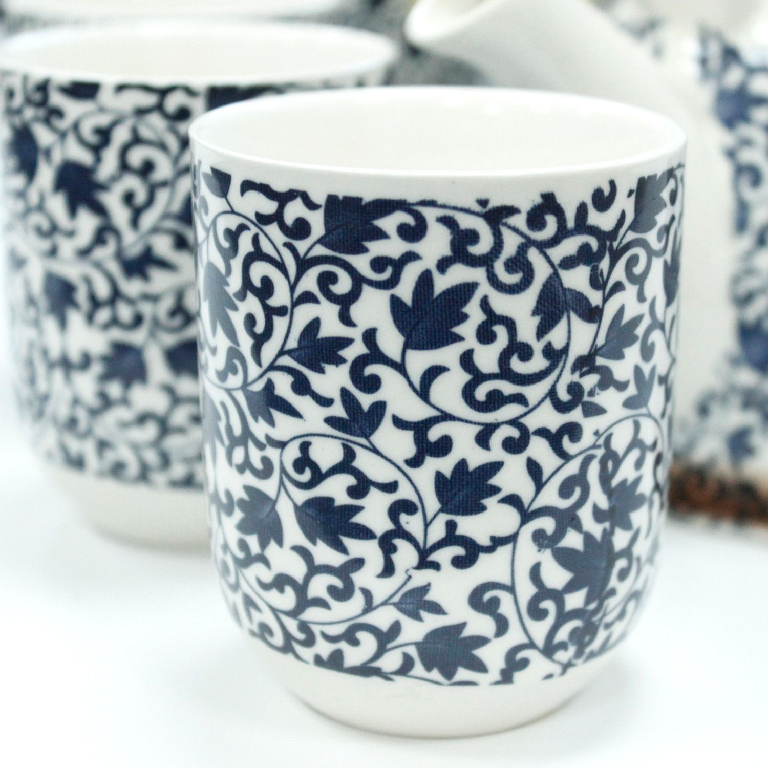 Herbal Teapot Set - Blue Pattern - Image 5