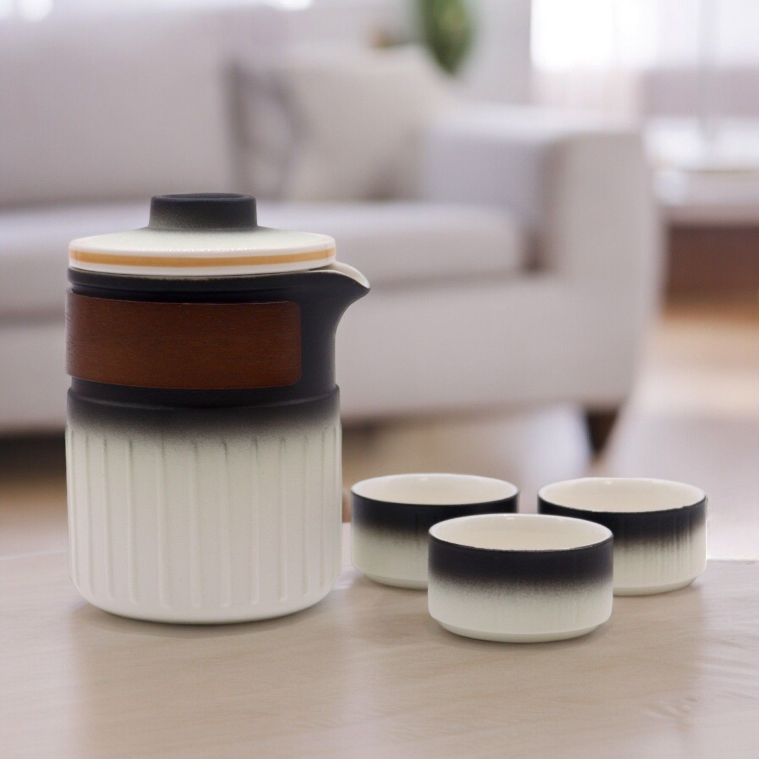 Travel Ceramic Teapot Set - Three Friends - Travel Pack - Image 4