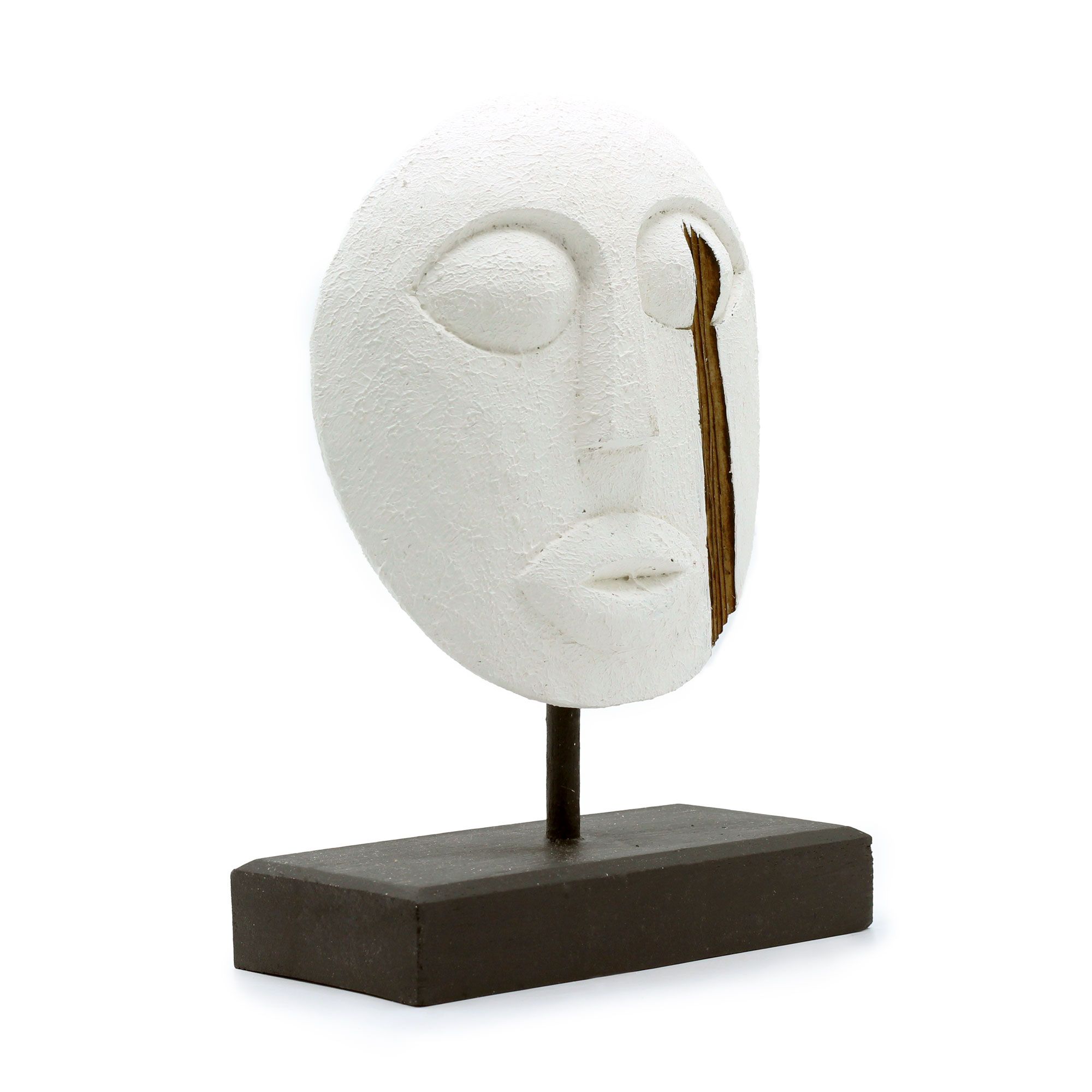 Timor Tribal Decorative Mask - White 27x20cm - Image 7