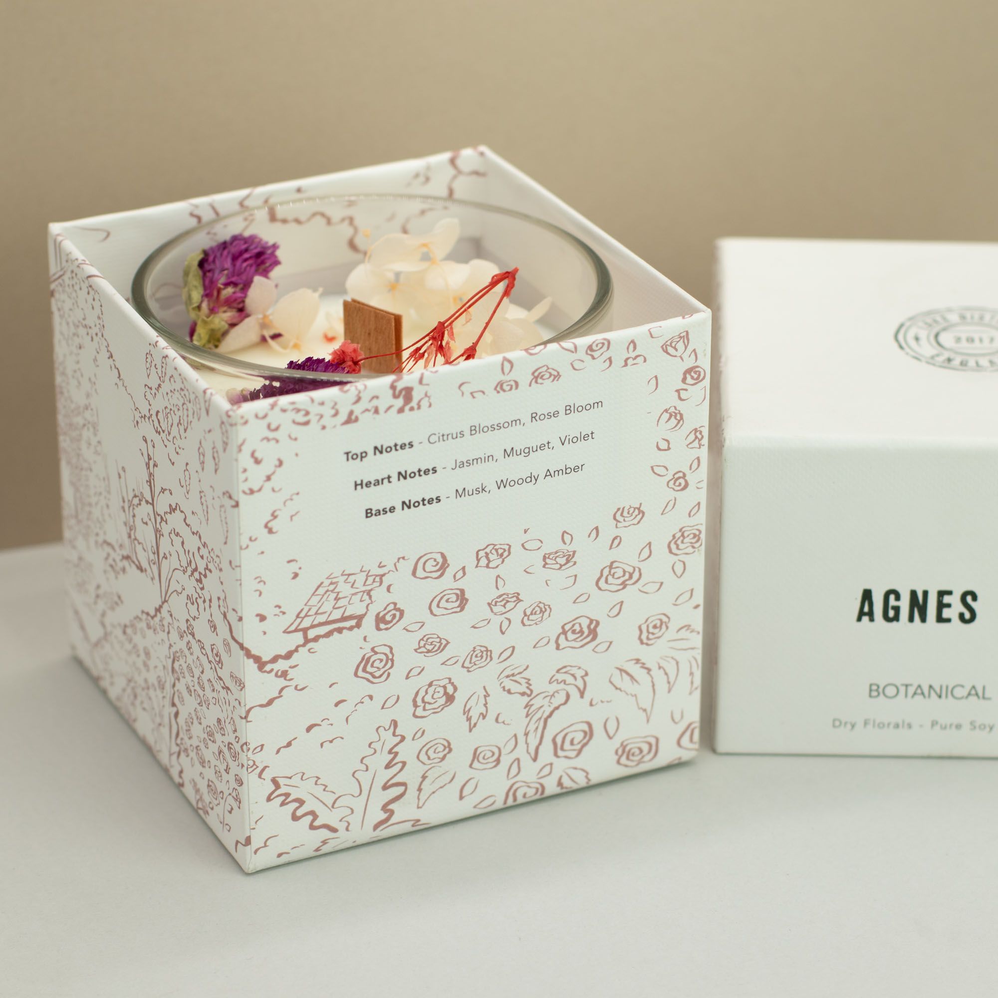 Agnes + Cat Botanical Soy Wax Candle - Roses of Sawrey - Image 3