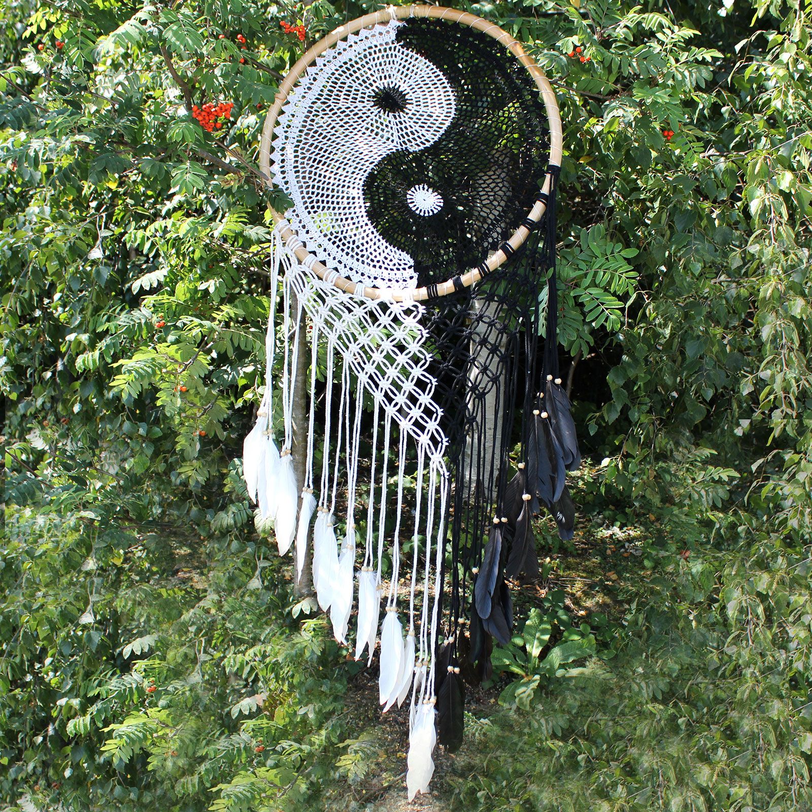 Bali Dream Catchers - Extra Large Ying Yang D: 50cm - Image 4