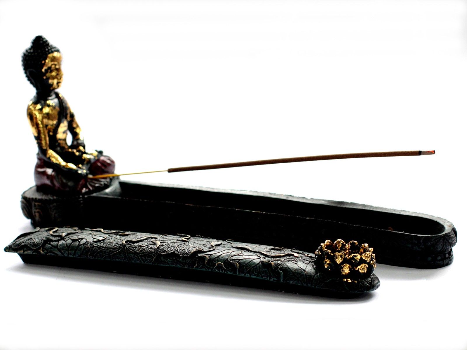 Antique Buddha - Incense Burner & Box - Image 3