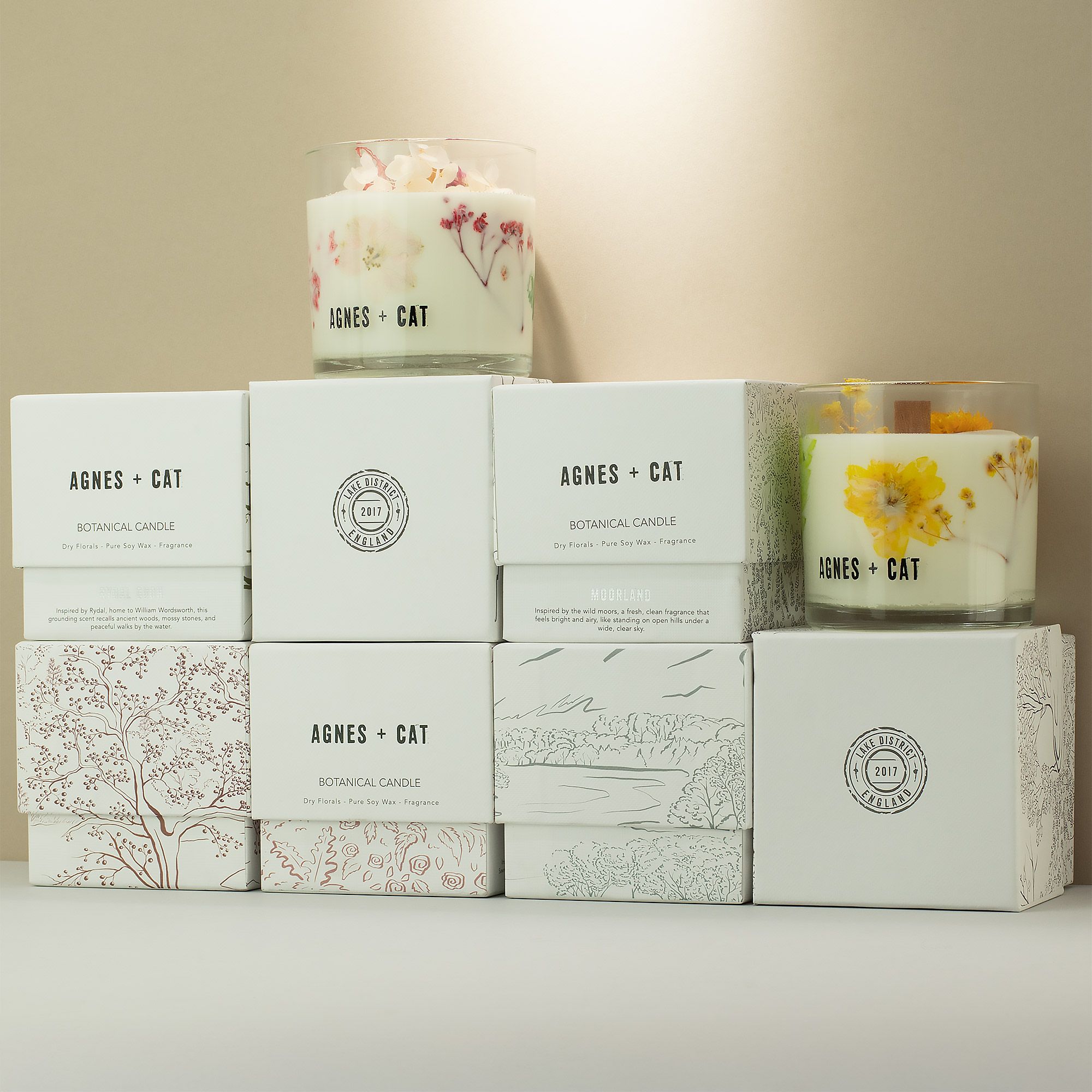 Agnes + Cat Botanical Soy Wax Candle - Roses of Sawrey - Image 2