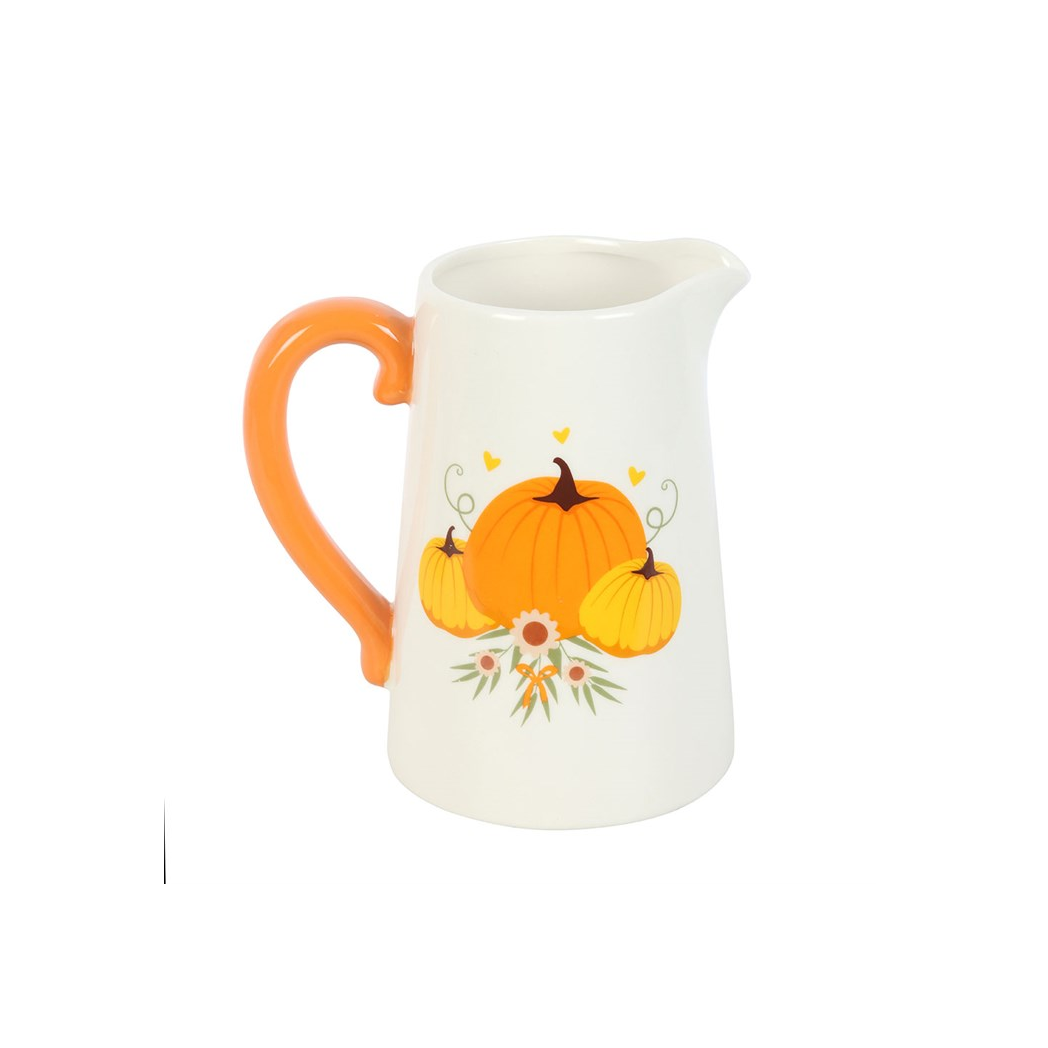 Autumn Pumpkin Ceramic Flower Jug - Image 2