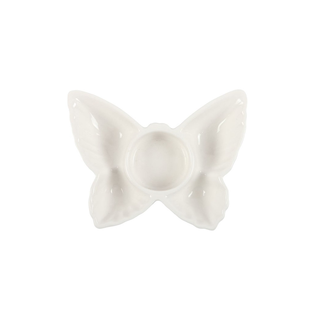 White Butterfly Tealight Candle Holder - Image 2