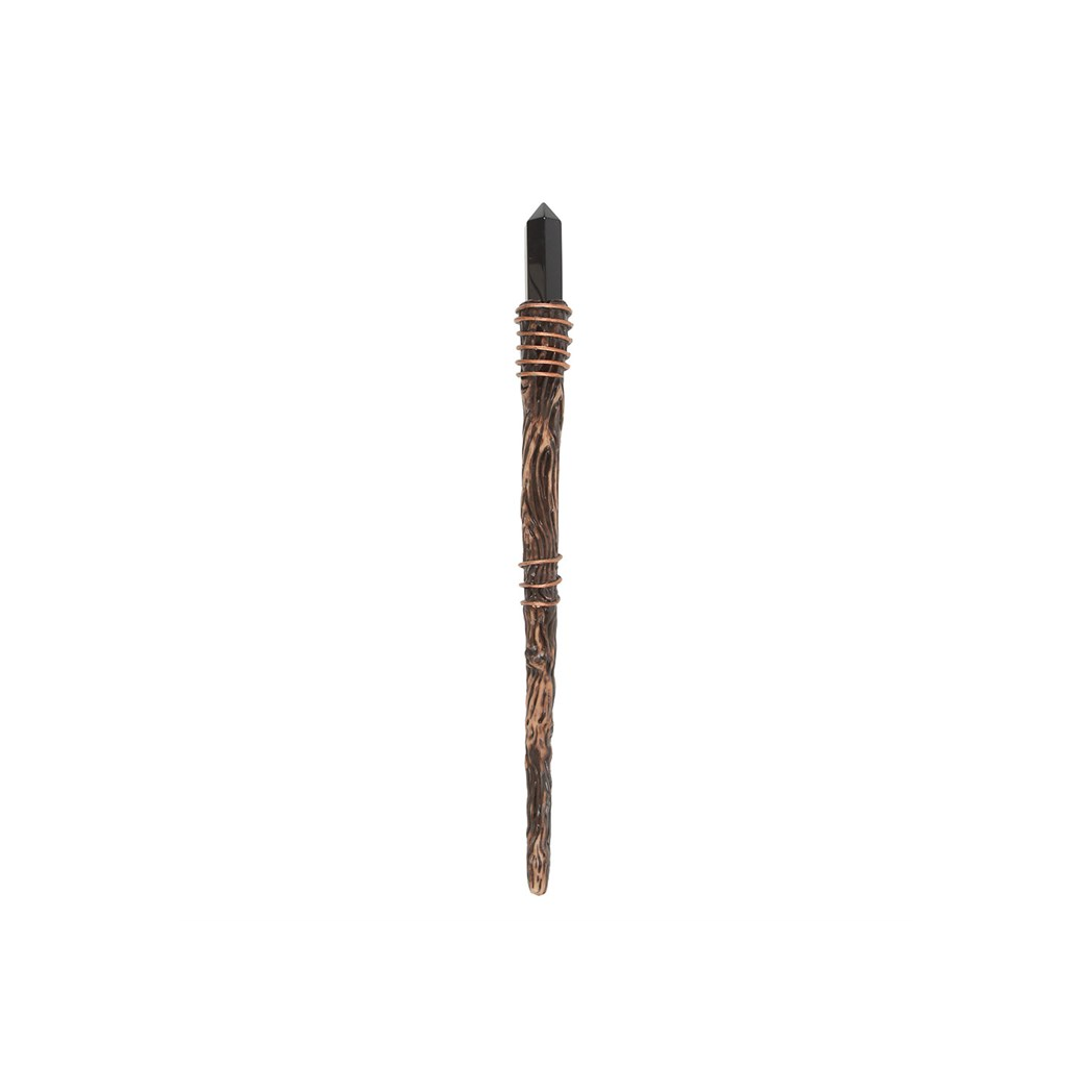 Thin Protection Black Obsidian Crystal Wand - Image 2