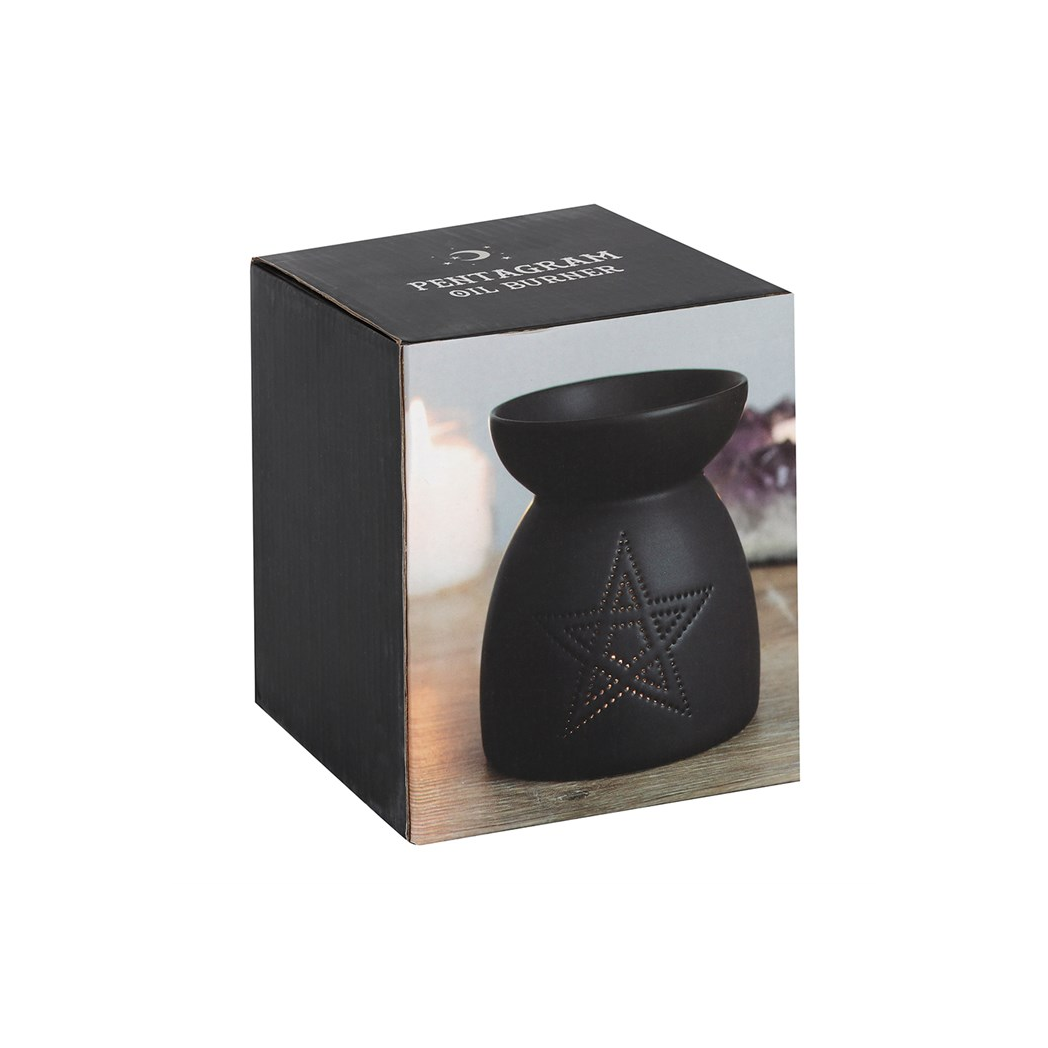 Black Pentagram Cut Out Oil Burner - Image 4
