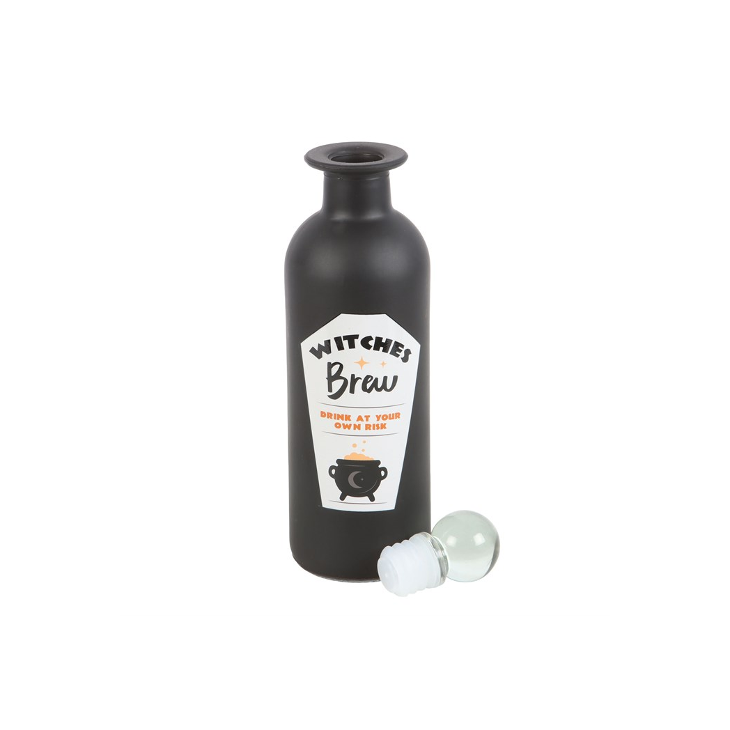Decorative Witches Brew Glass Potion Bottle - Image 3