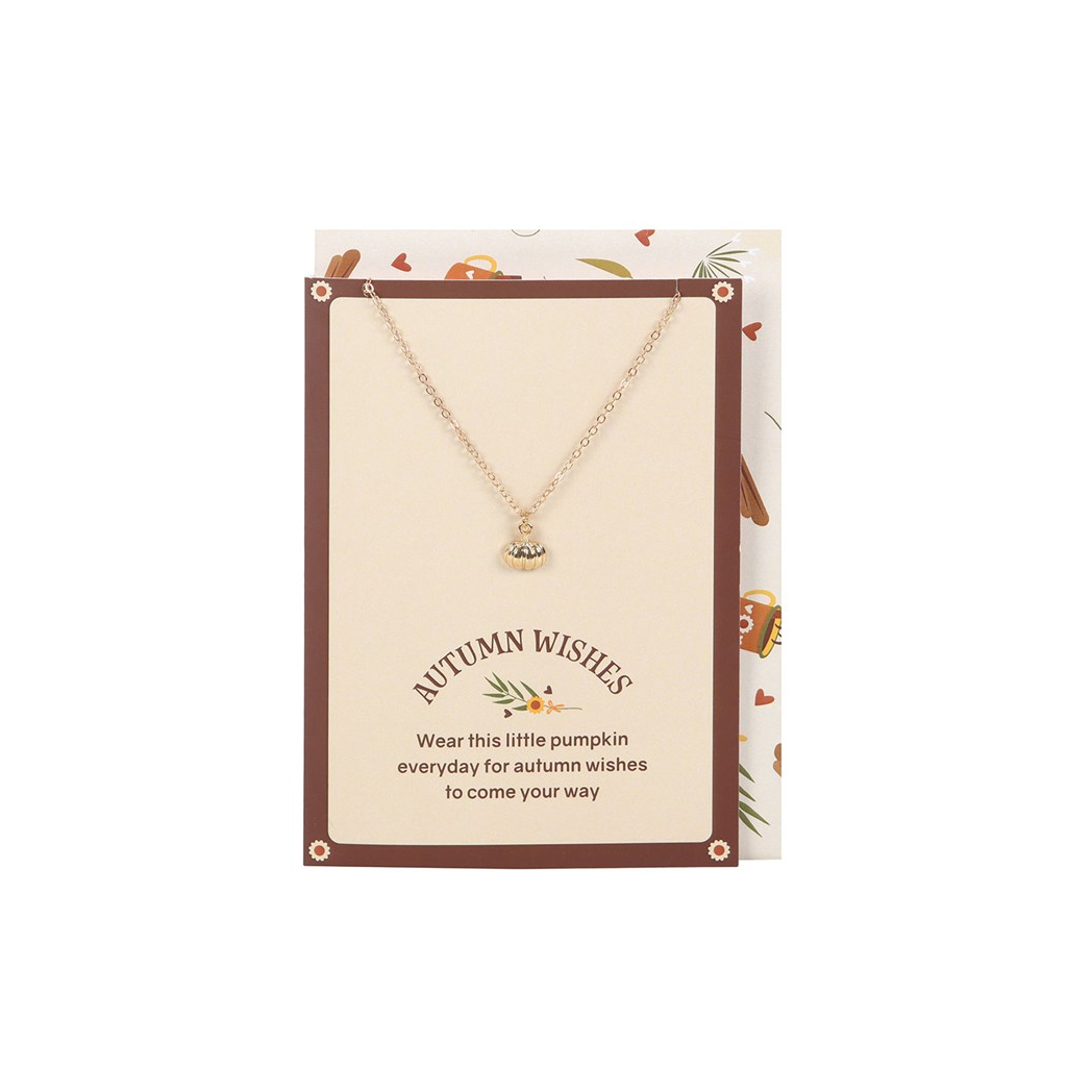 Pumpkin Necklace on Greeting Card - Image 2