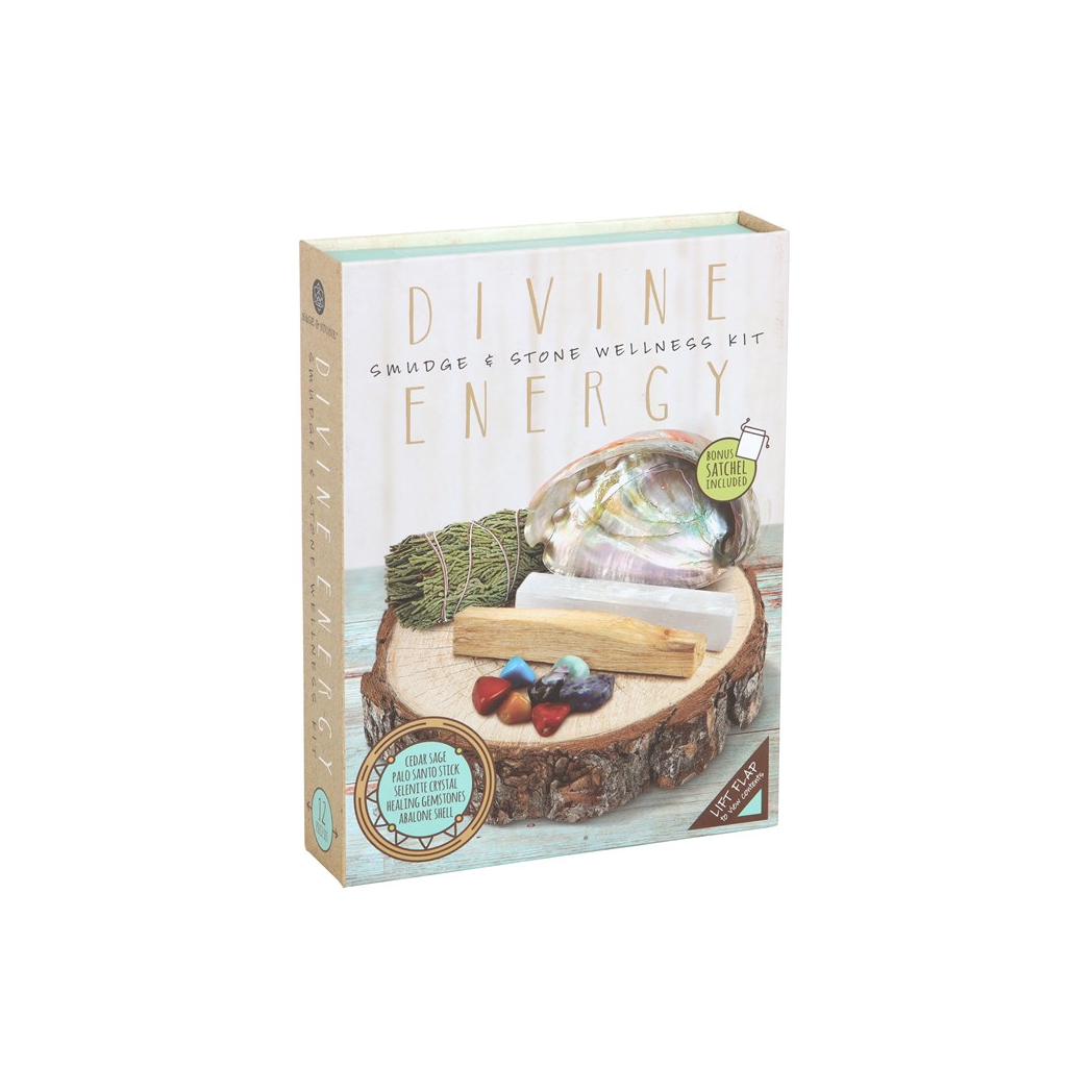 Divine Energy Smudge and Stone Wellness Kit - Image 2