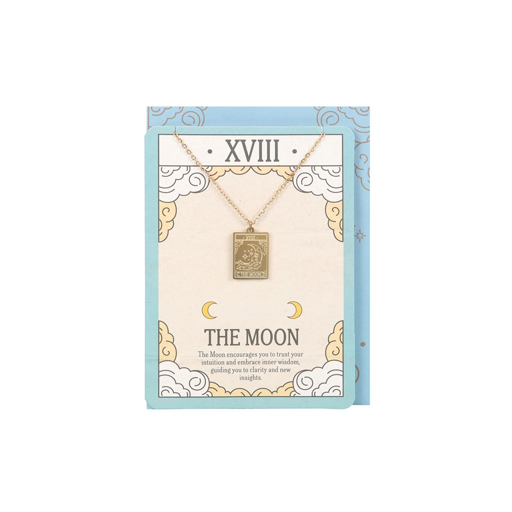 The Moon Vintage Tarot Necklace on Greeting Card - Image 2
