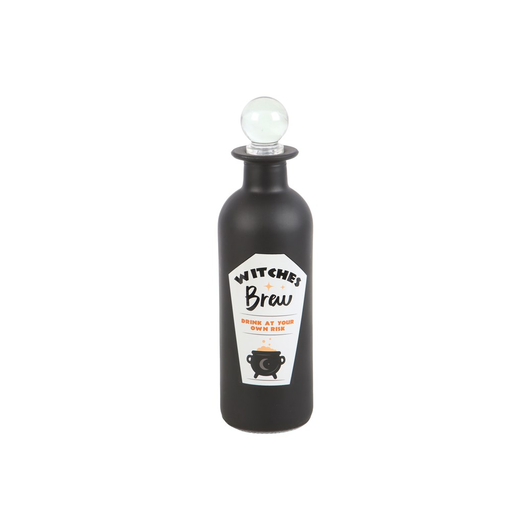 Decorative Witches Brew Glass Potion Bottle - Image 2