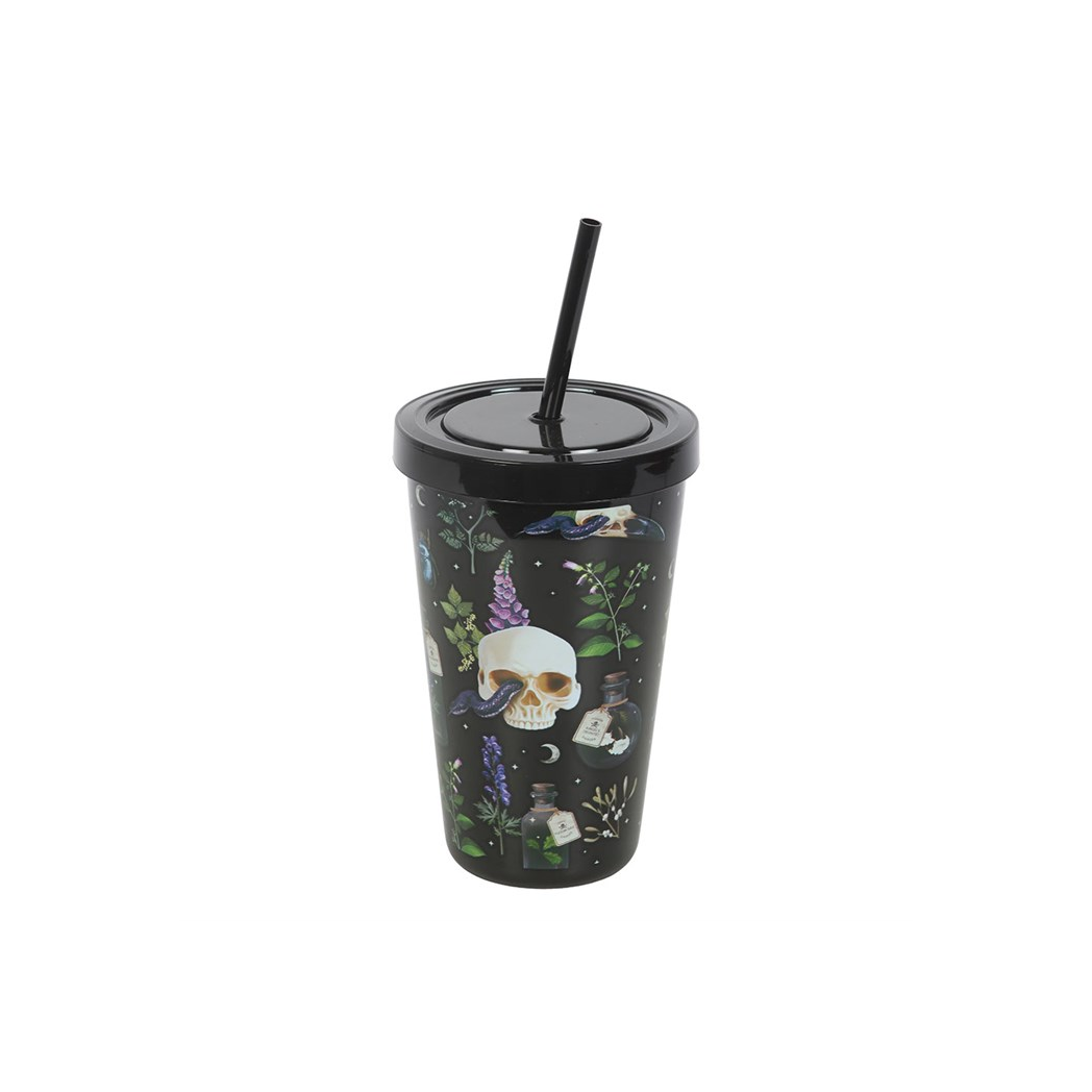 Venom & Vines Print Tumbler with Straw - Image 2