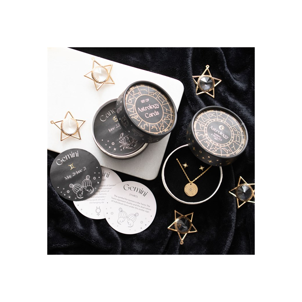 Astrology Wheel Earring and Necklace Set - Image 5