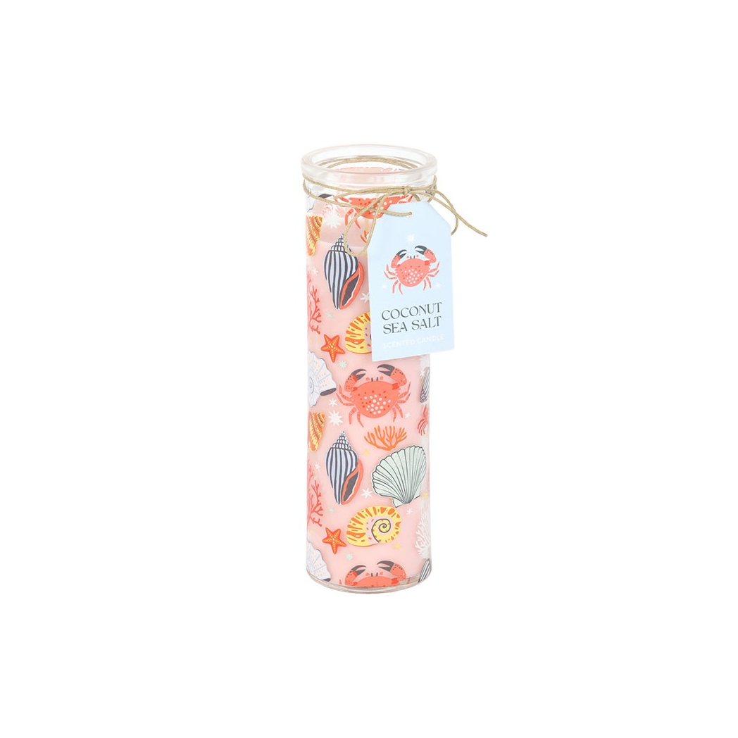 Pastel Shell Print Coconut & Sea Salt Tube Candle - Image 2